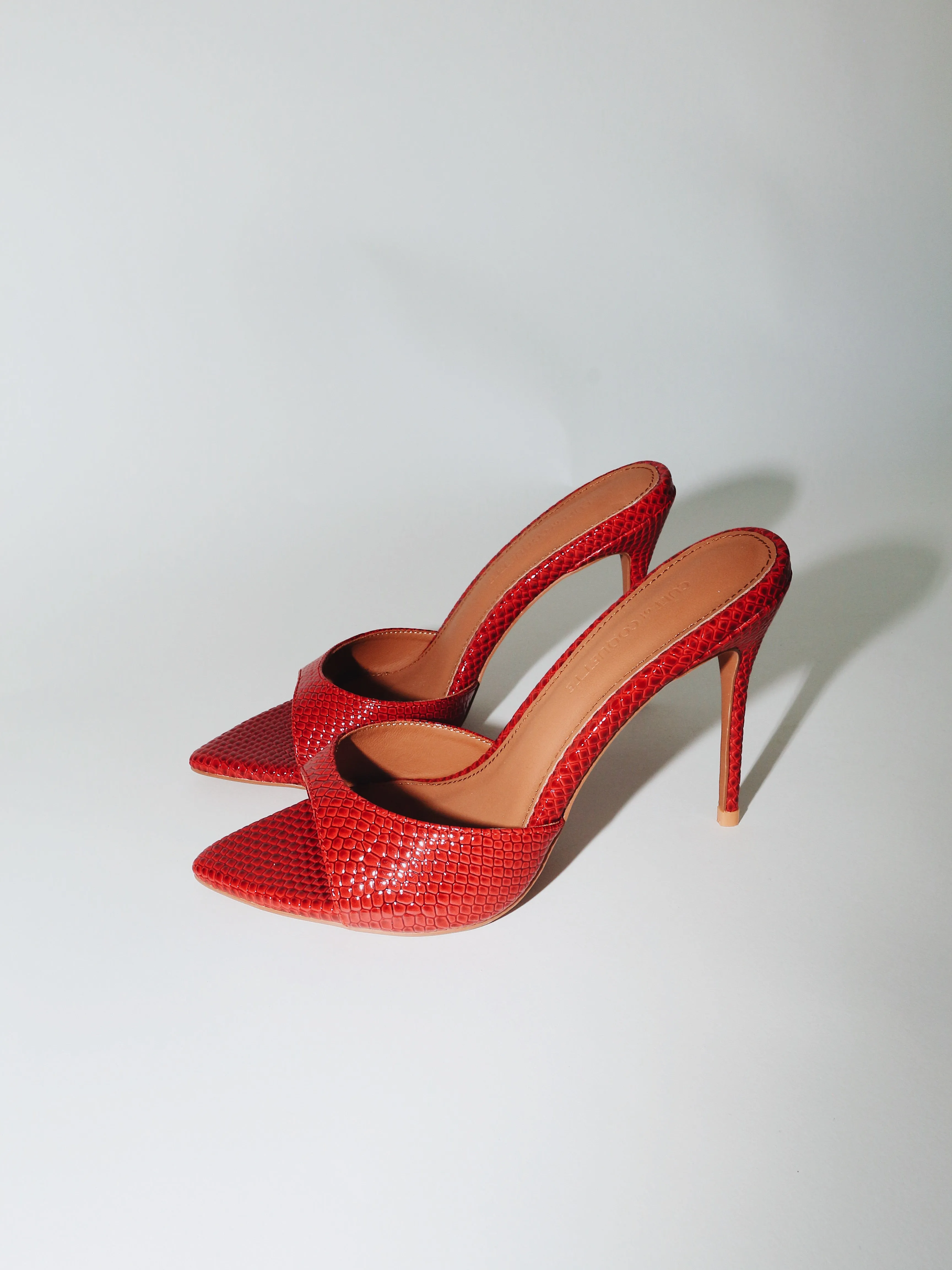 Gia Red Reptile Vegan Mules 100 mm sold by Cult of Coquette product image thumbnail 4