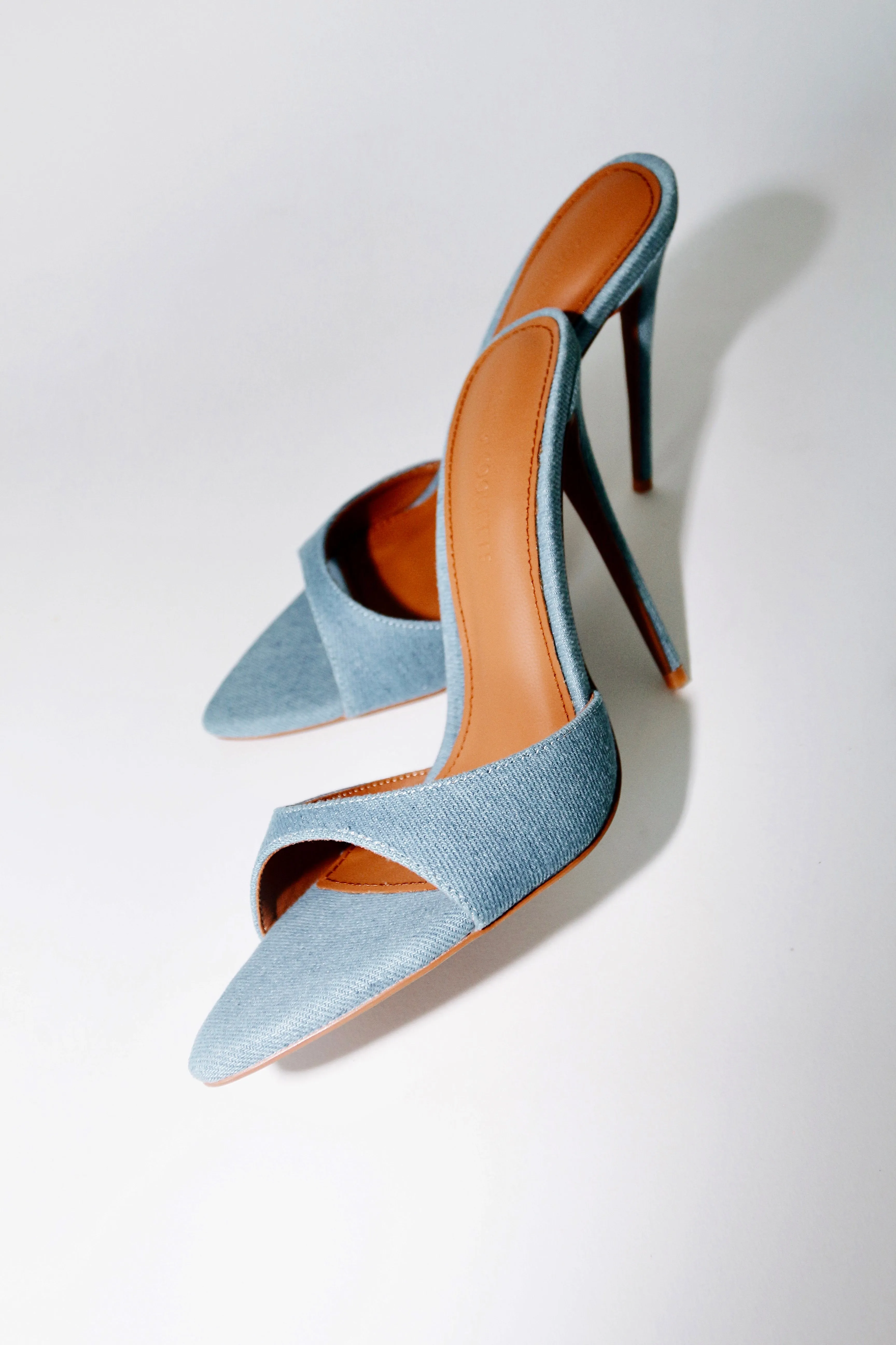 Gia Denim Vegan Mules 120 mm sold by Cult of Coquette product image thumbnail 3