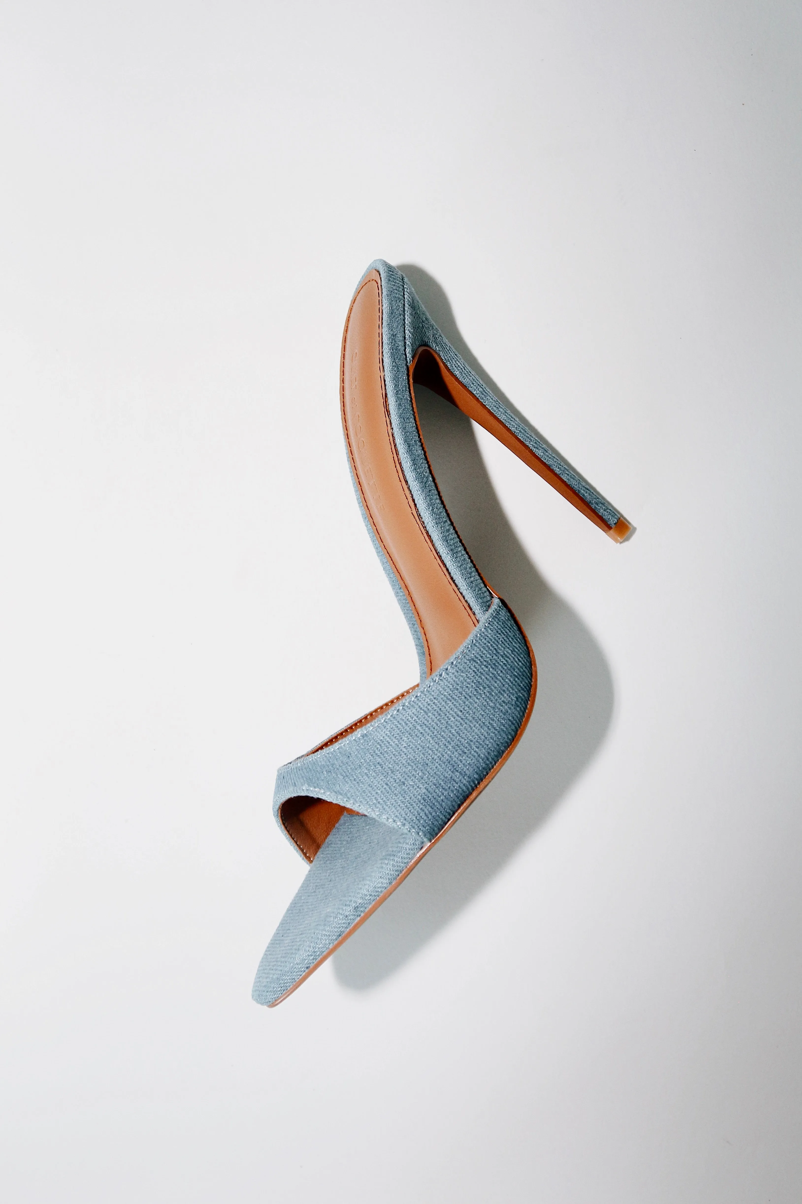 Gia Denim Vegan Mules 120 mm sold by Cult of Coquette product image thumbnail 4
