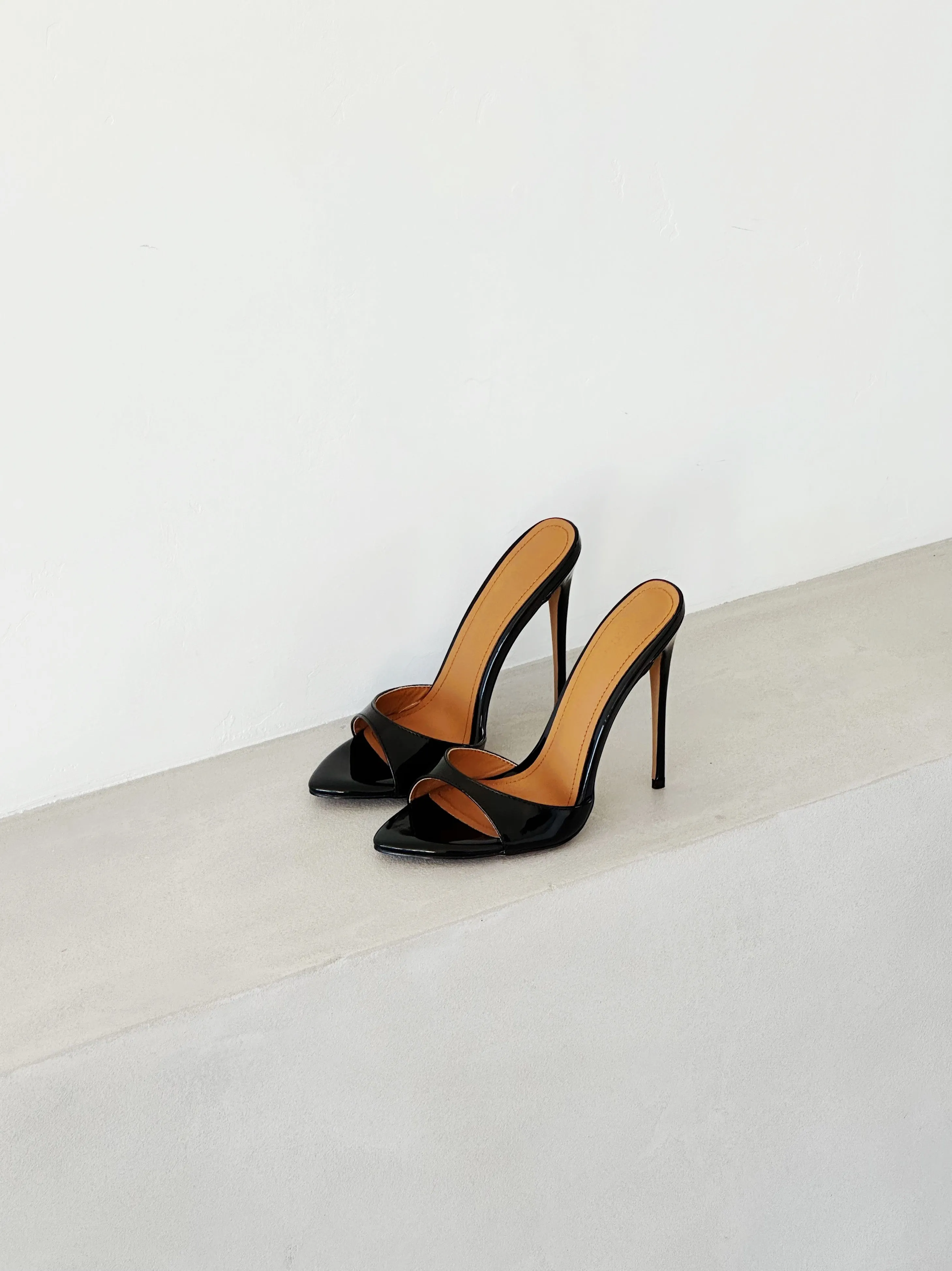 Gia Black Patent Leather Vegan Mules 120 mm sold by Cult of Coquette product image thumbnail 5