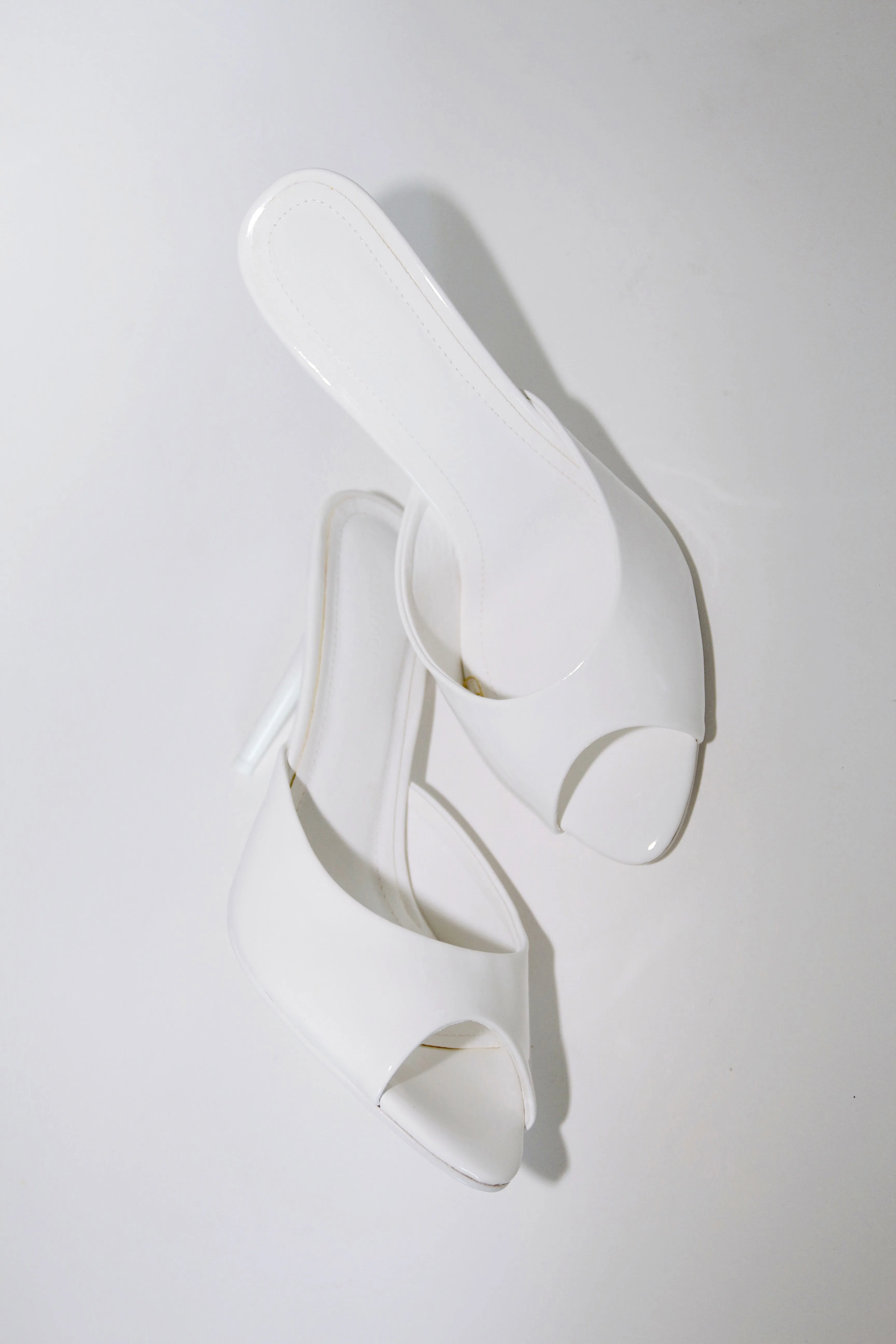 Ford White Patent Vegan Leather Open Toe Mules sold by Cult of Coquette product image thumbnail 2