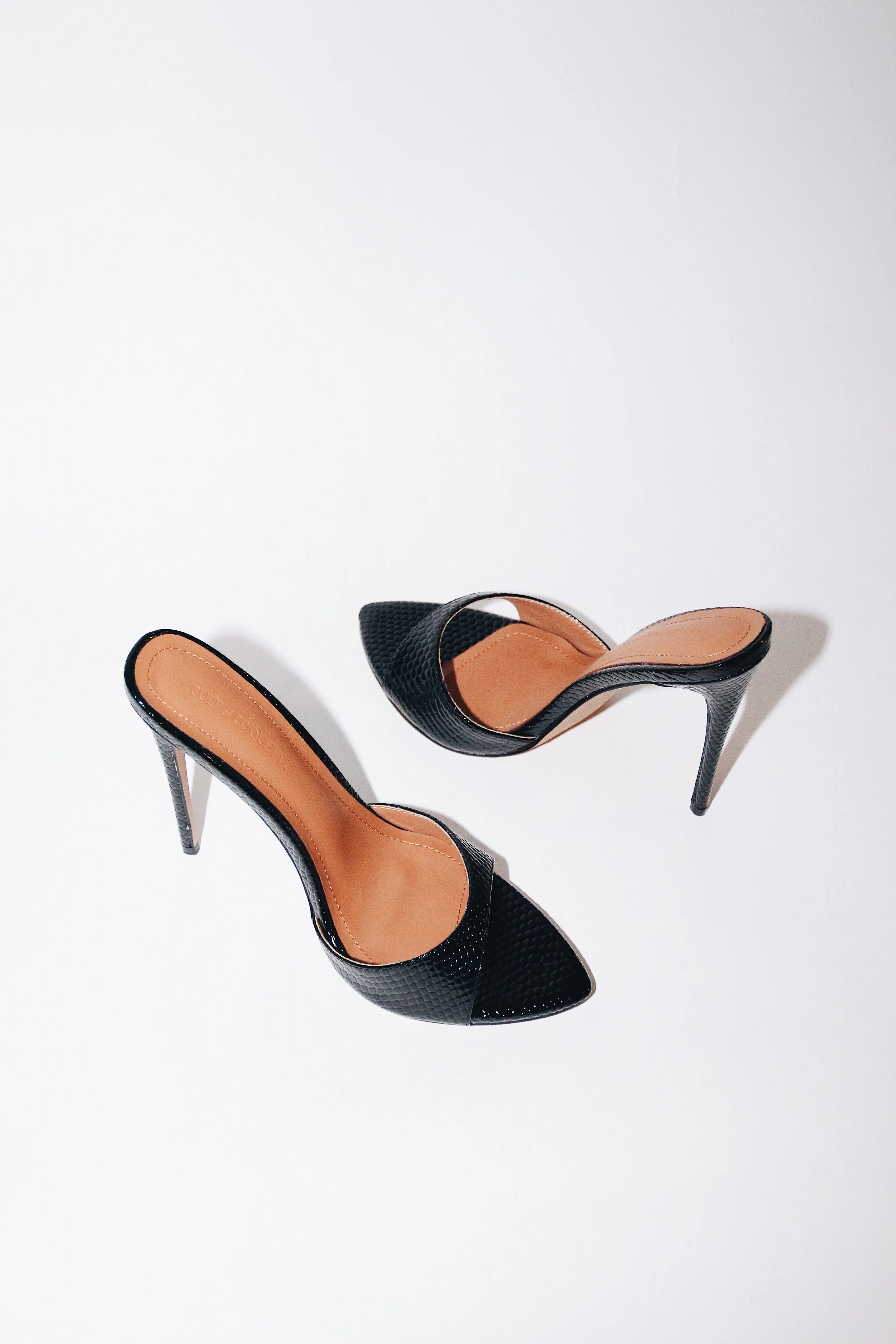 Gia Black Reptile Vegan Mules 120 mm sold by Cult of Coquette product image thumbnail 3