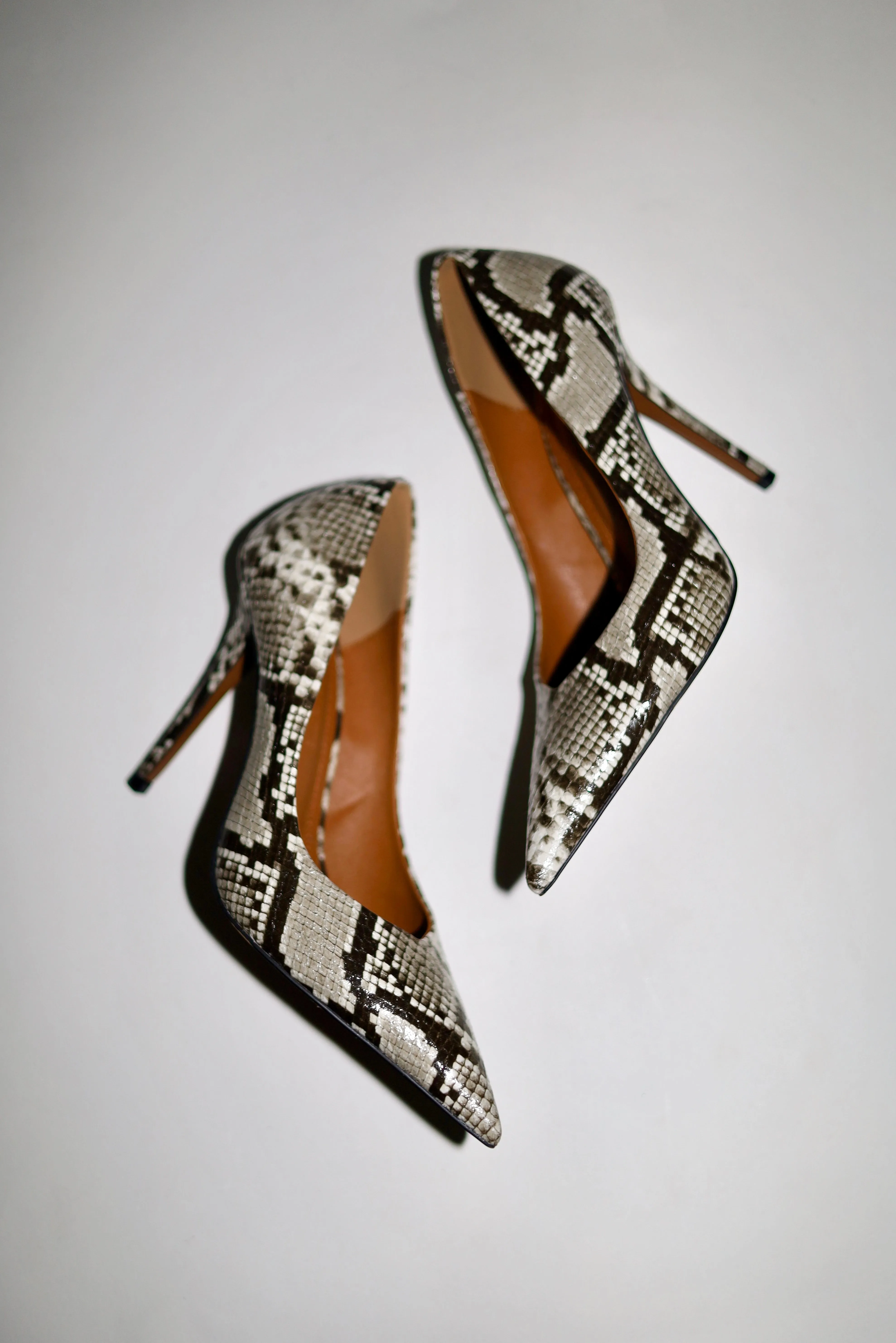Chloe Grey Snake Pumps 110 mm sold by Cult of Coquette
