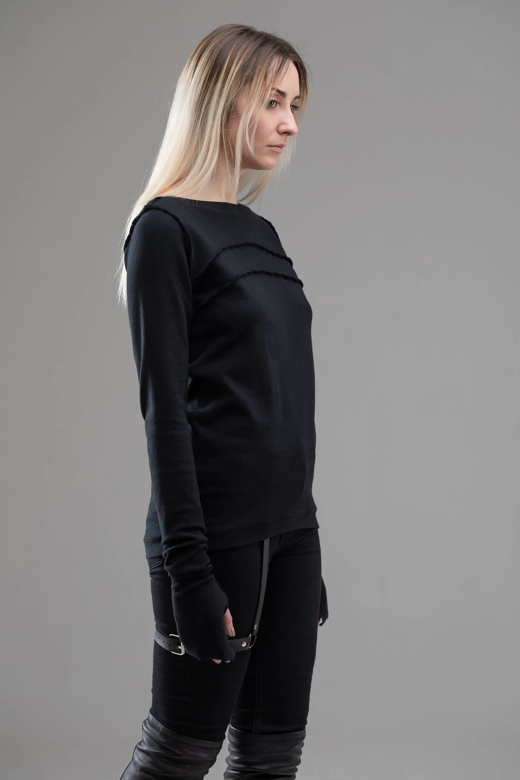 Black gothic jumper sold by MDNT:45 product image thumbnail 4
