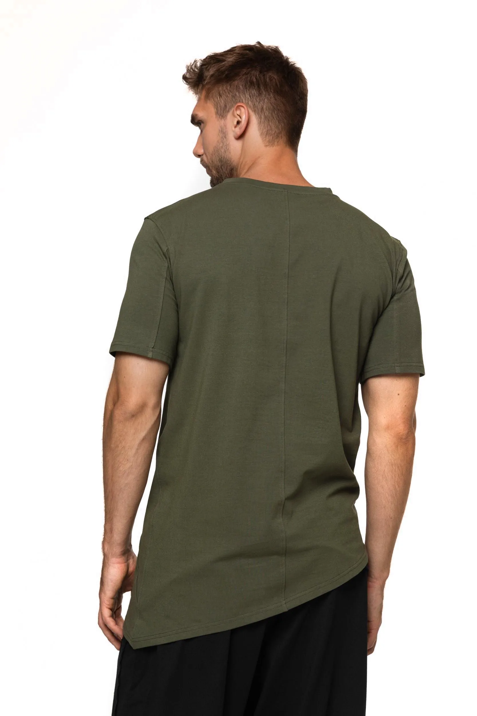 Lightweight asymmetric T-shirt sold by MDNT:45 product image thumbnail 3