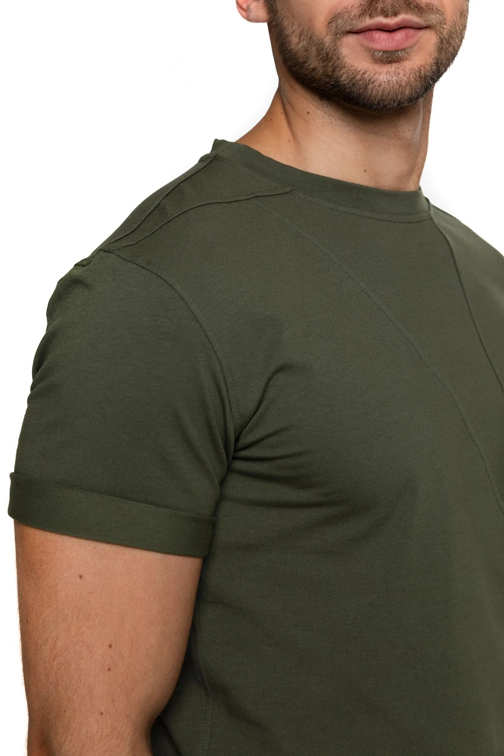 Lightweight asymmetric T-shirt sold by MDNT:45 product image thumbnail 4