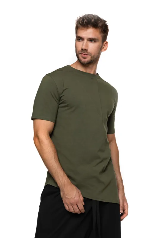 Lightweight asymmetric T-shirt sold by MDNT:45