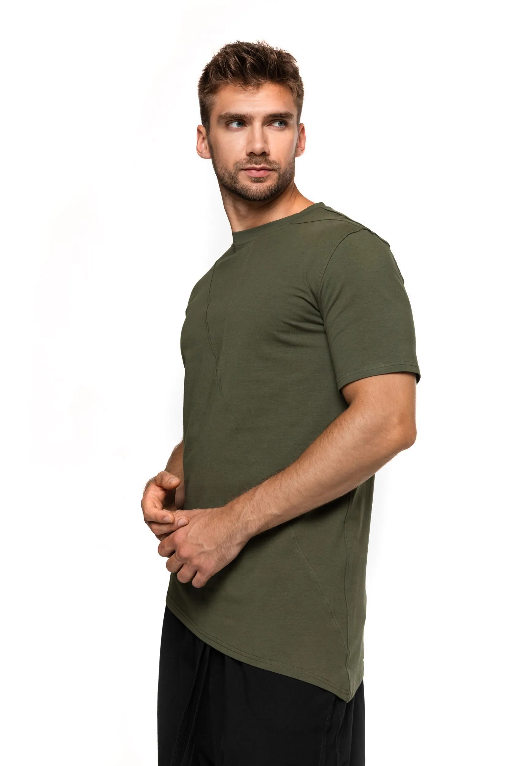 Lightweight asymmetric T-shirt sold by MDNT:45 product image thumbnail 2