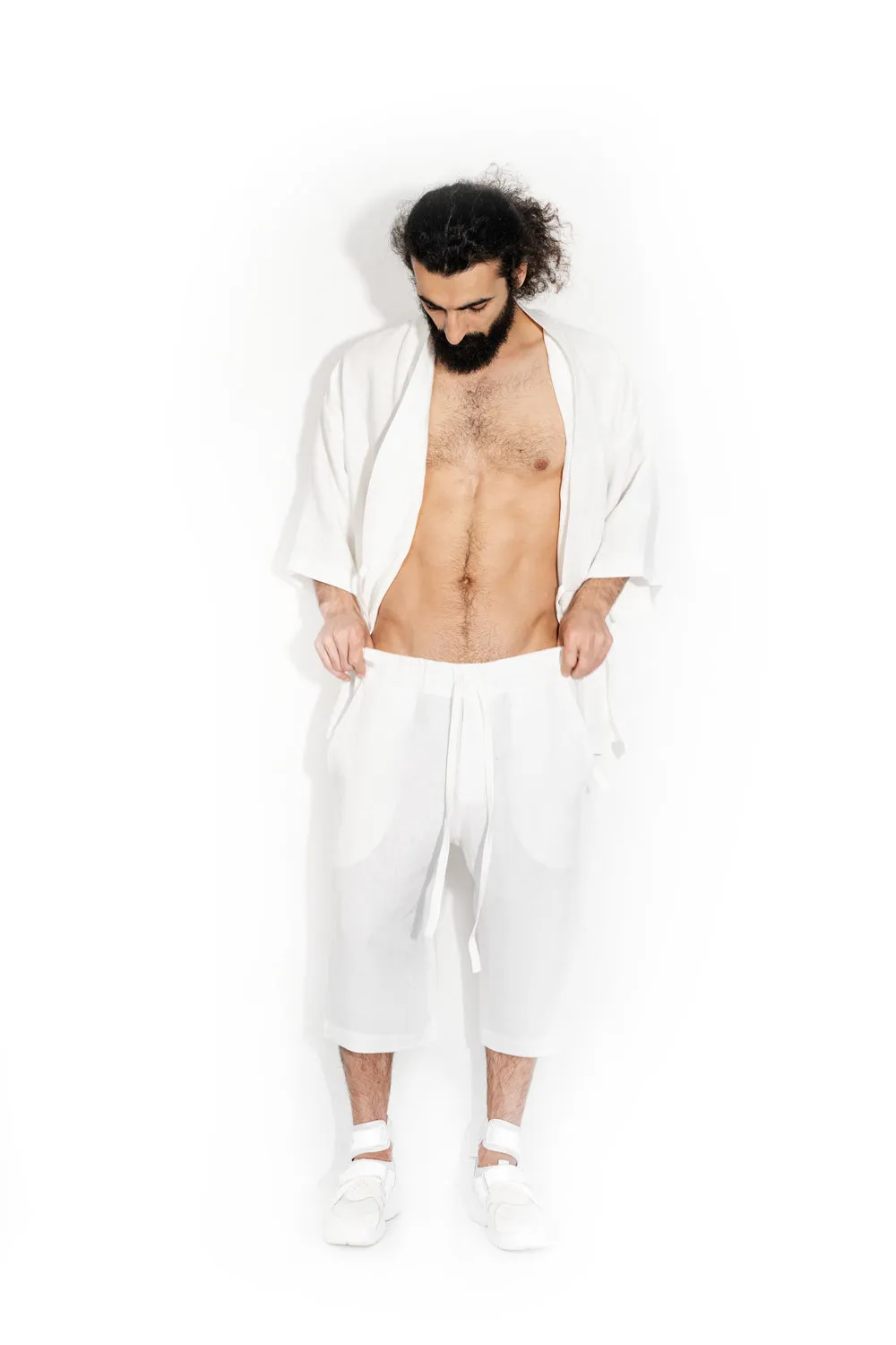 Linen shorts sold by MDNT:45 product image thumbnail 3