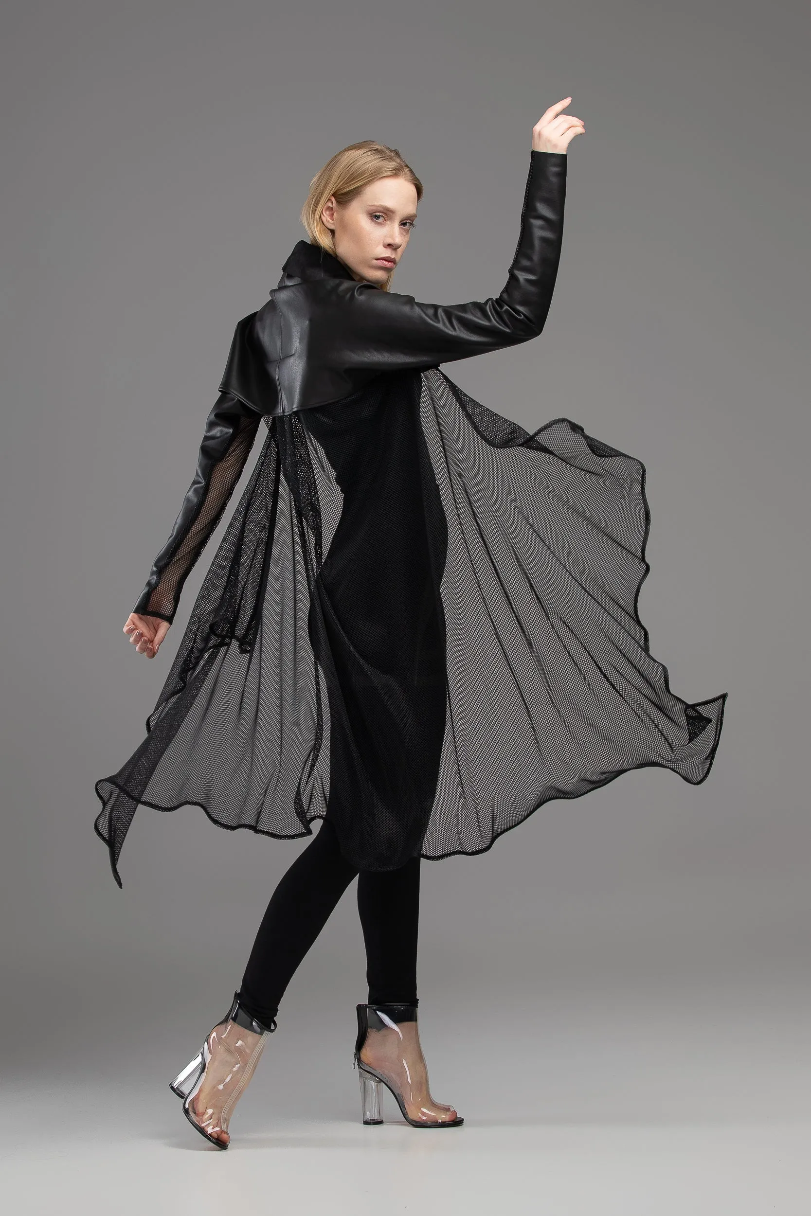 Black sheer bolero jacket sold by MDNT:45 product image thumbnail 3