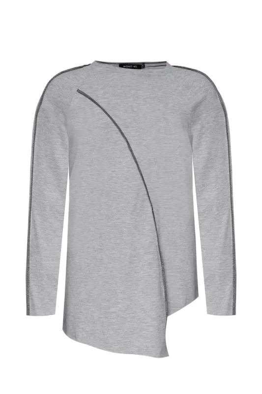 Asymmetric Long Sleeve T-shirt sold by MDNT:45