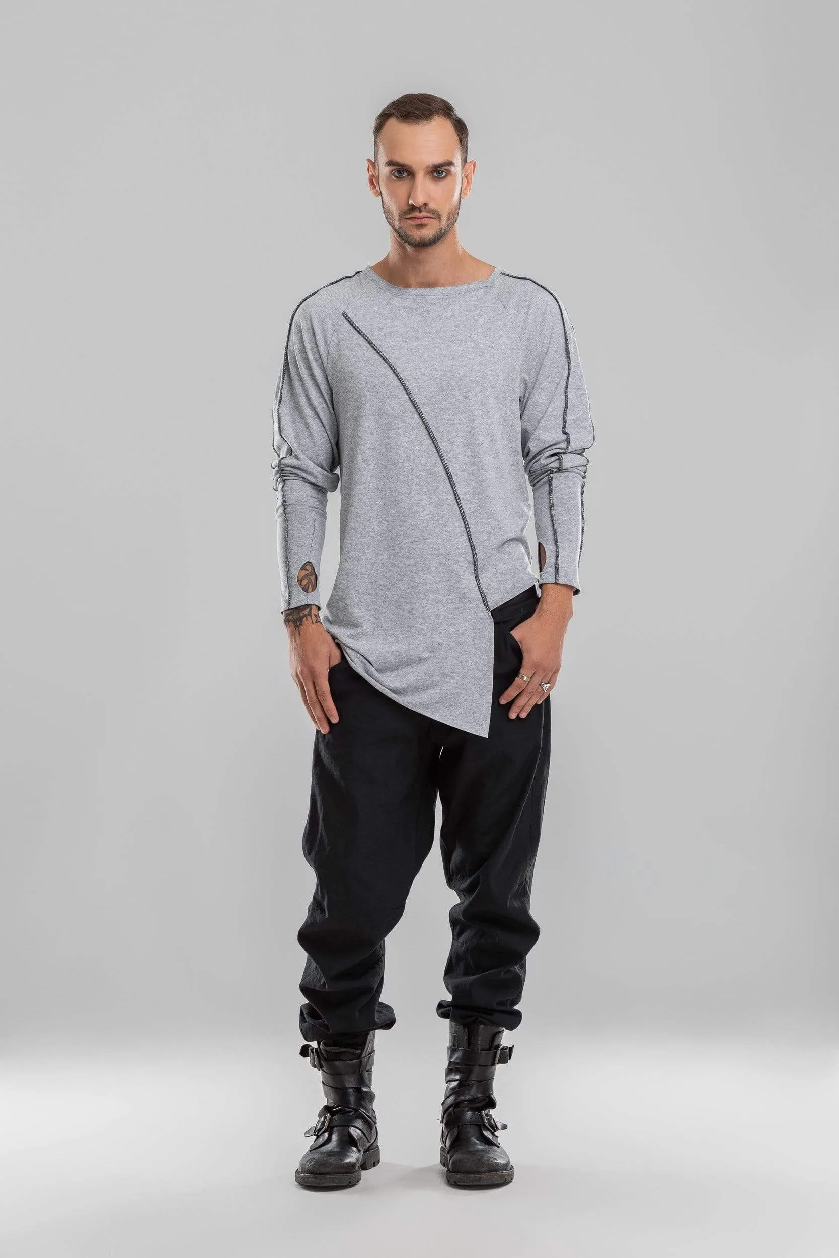 Asymmetric Long Sleeve T-shirt sold by MDNT:45 product image thumbnail 5