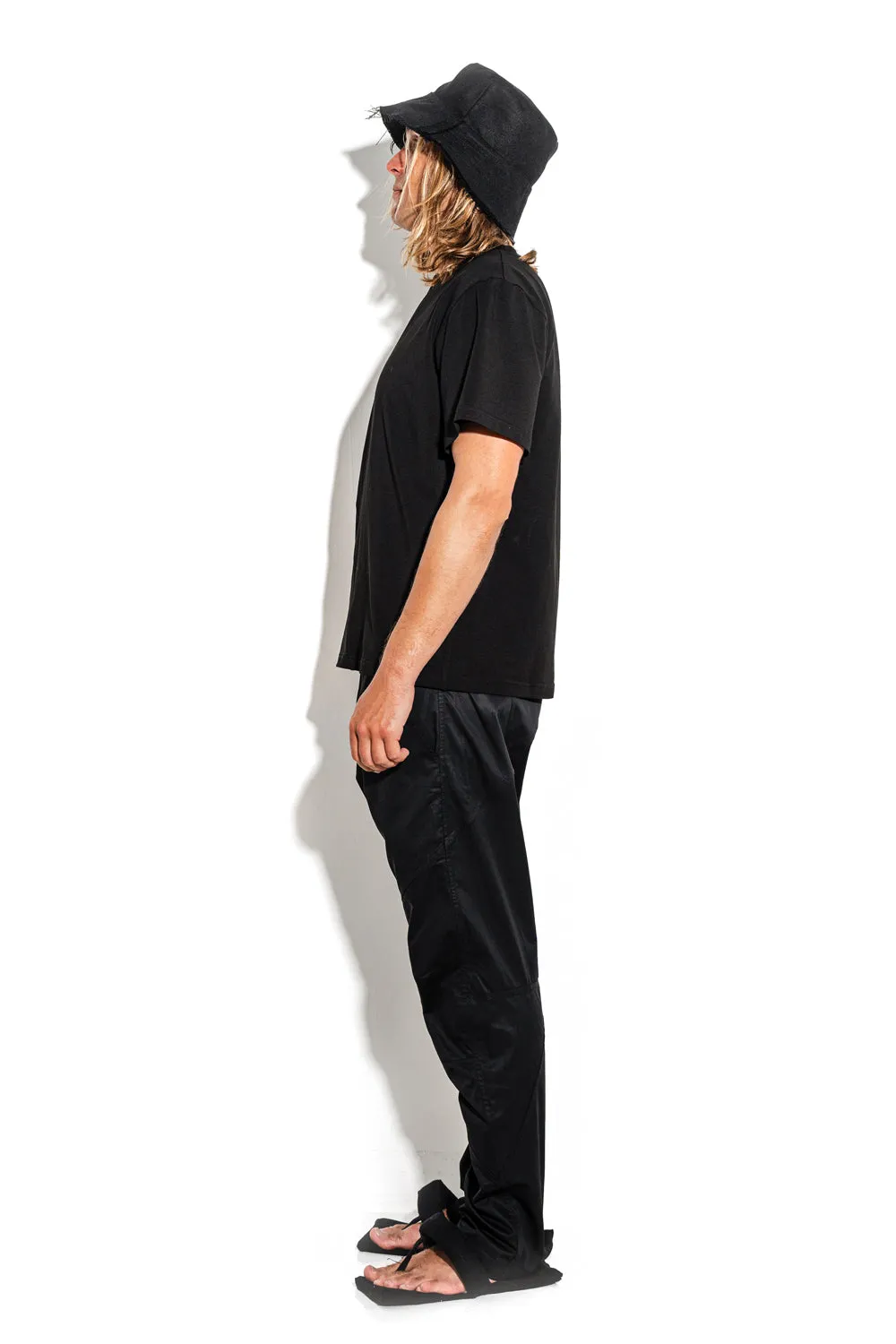 Black T-shirt with a geometric seam sold by MDNT:45 product image thumbnail 3