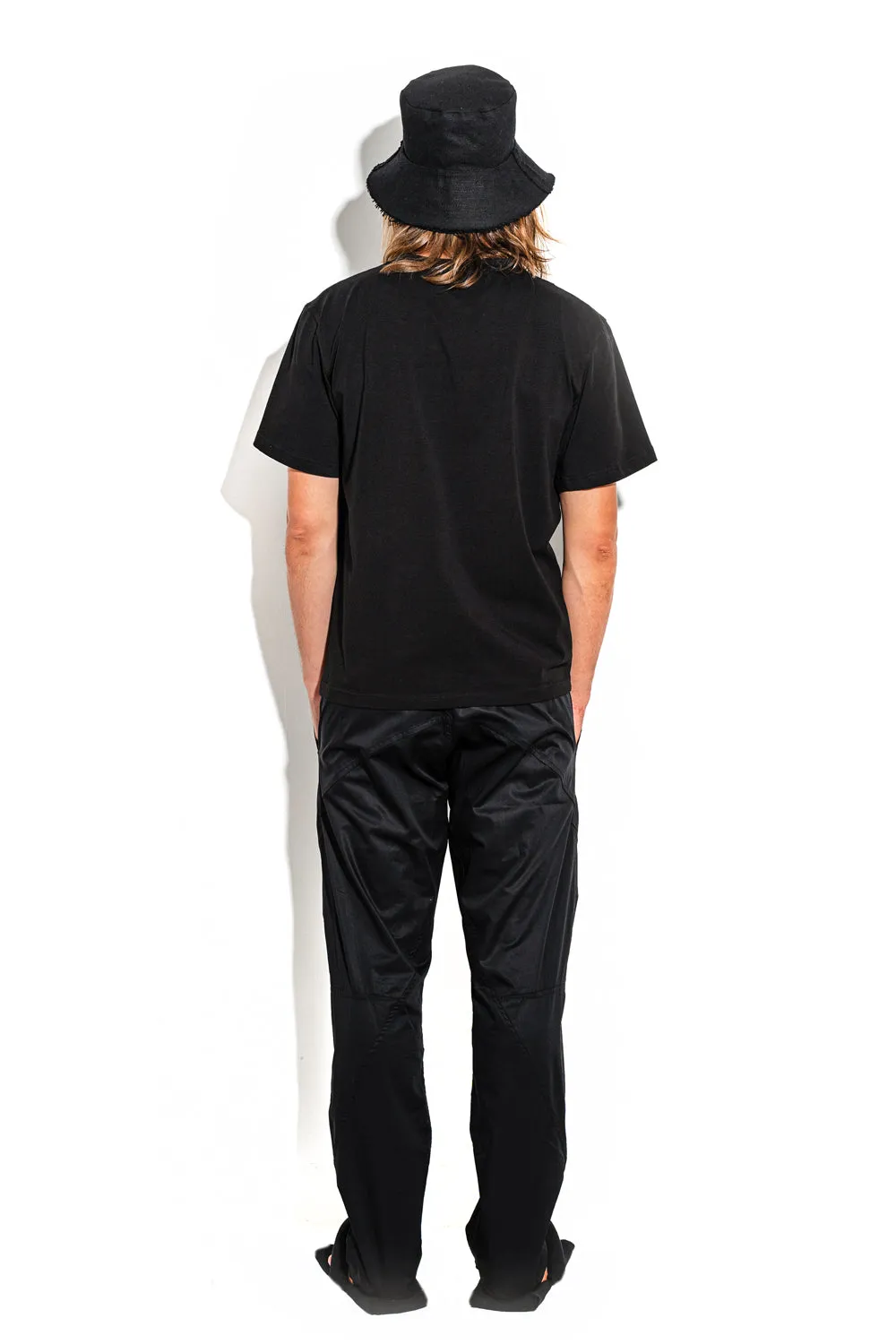 Black T-shirt with a geometric seam sold by MDNT:45 product image thumbnail 4