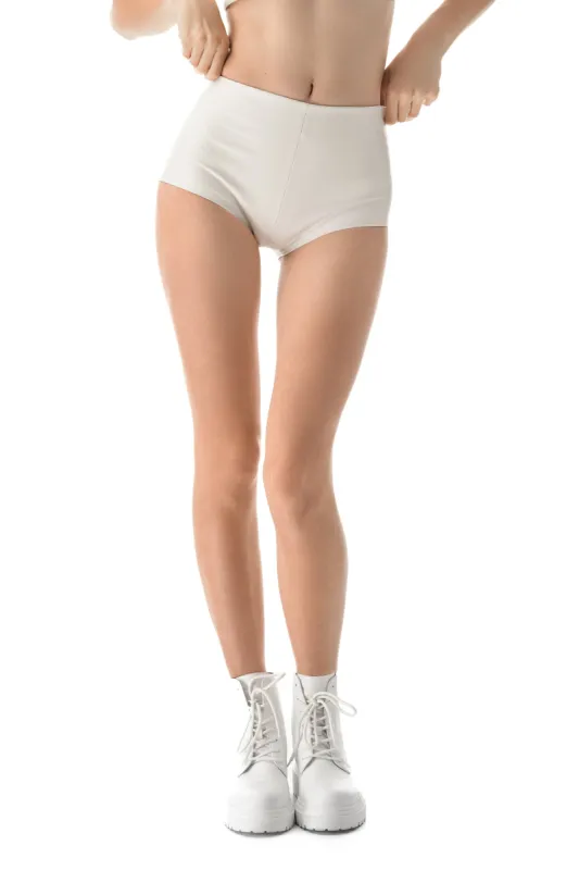 Leather shorts Touch White sold by MDNT:45