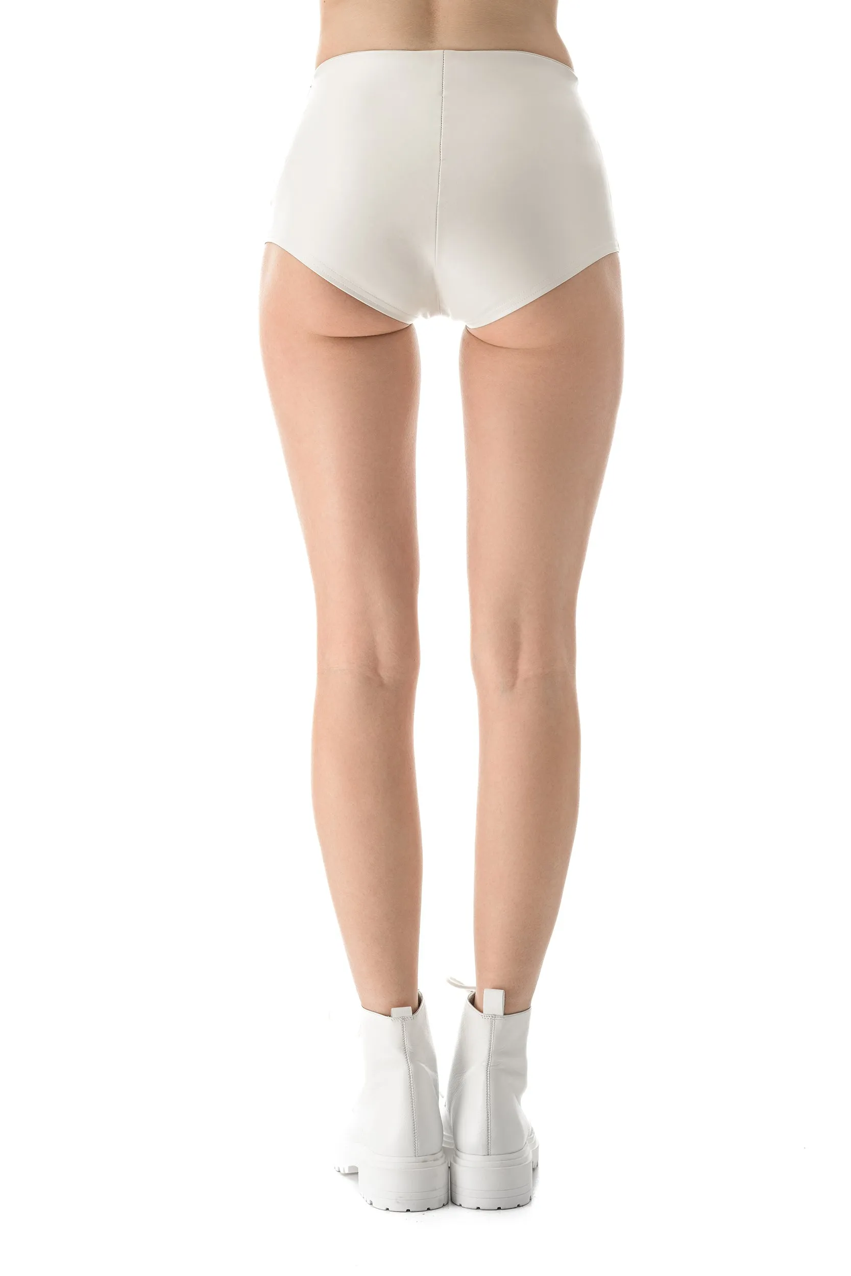 Leather shorts Touch White sold by MDNT:45 product image thumbnail 3