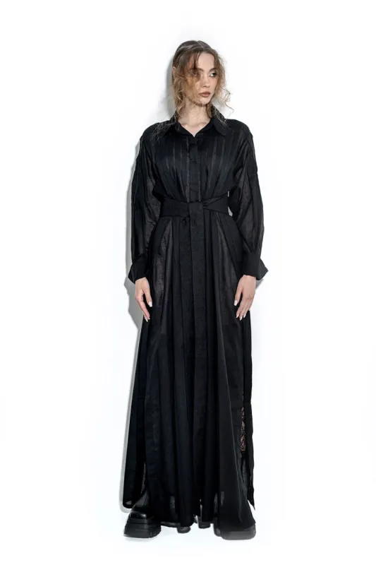 Belted long shirt dress sold by MDNT:45