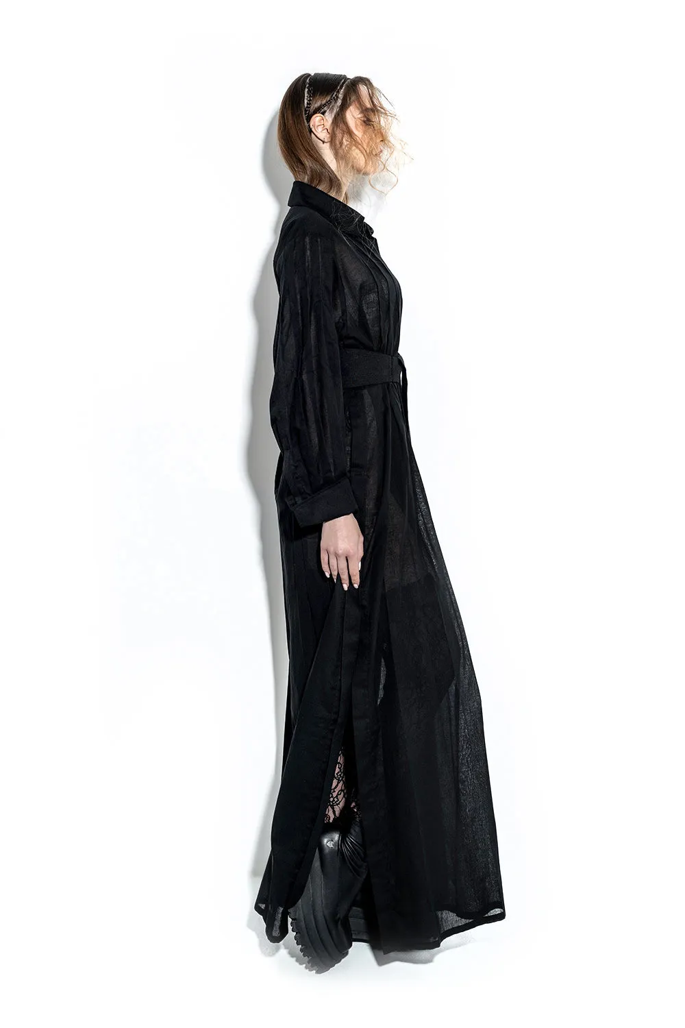 Belted long shirt dress sold by MDNT:45 product image thumbnail 3