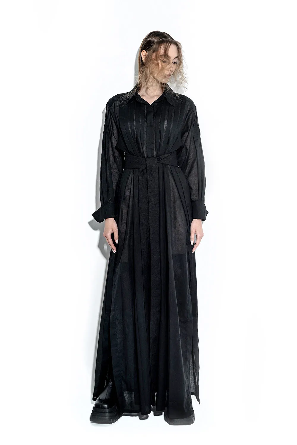 Belted long shirt dress sold by MDNT:45 product image thumbnail 2