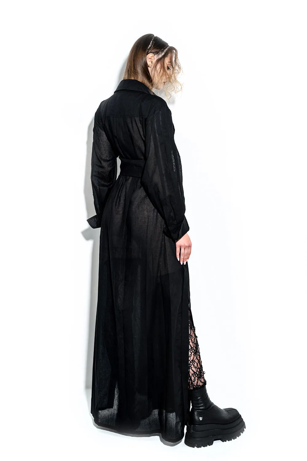 Belted long shirt dress sold by MDNT:45 product image thumbnail 5