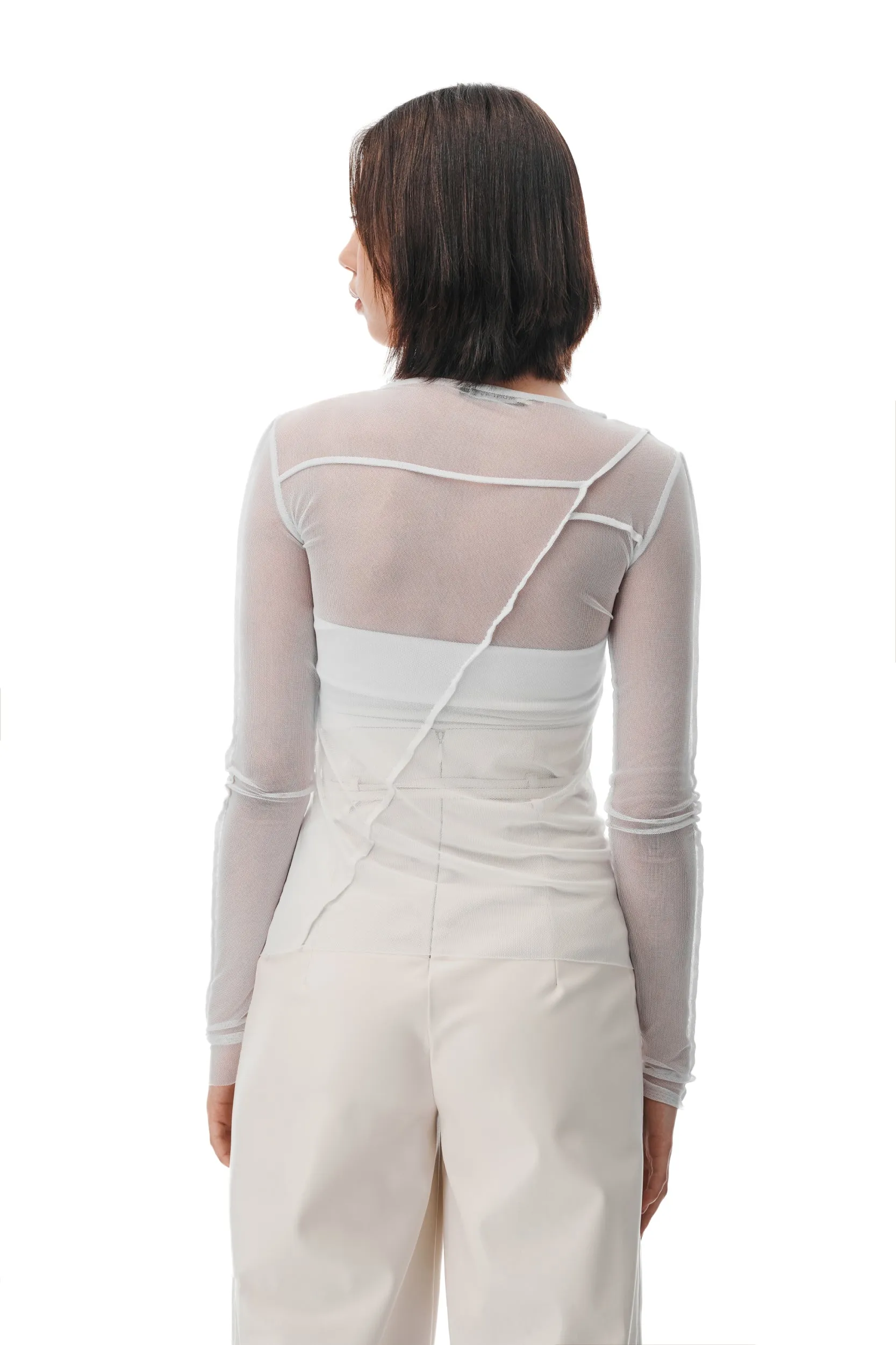 White Mesh Top sold by MDNT:45 product image thumbnail 2