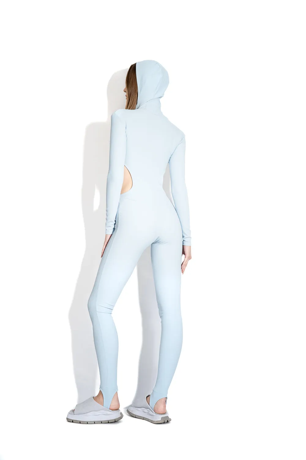 Blue cutout hooded bodysuit sold by MDNT:45 product image thumbnail 3