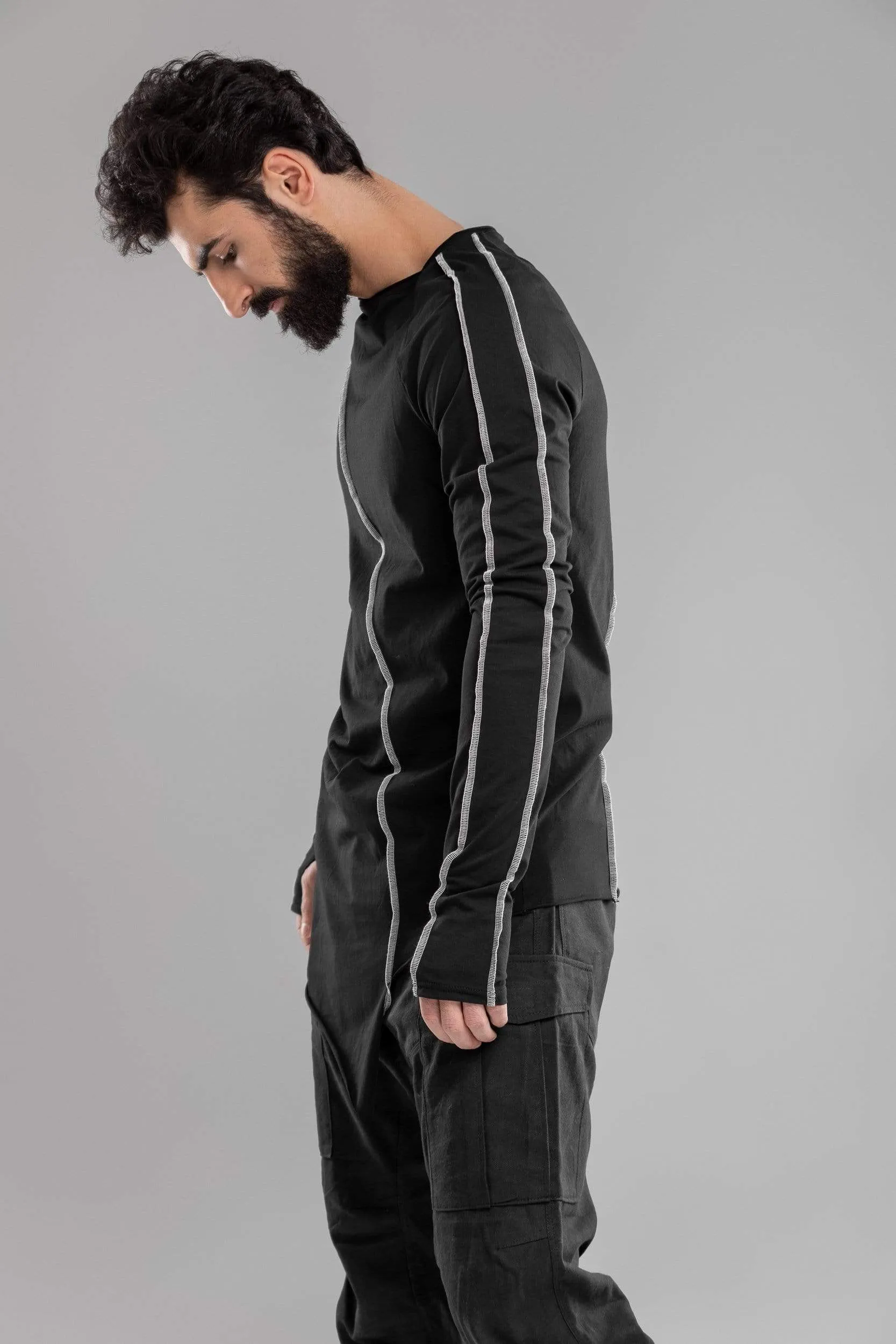Asymmetric Long Sleeve T-shirt sold by MDNT:45 product image thumbnail 5