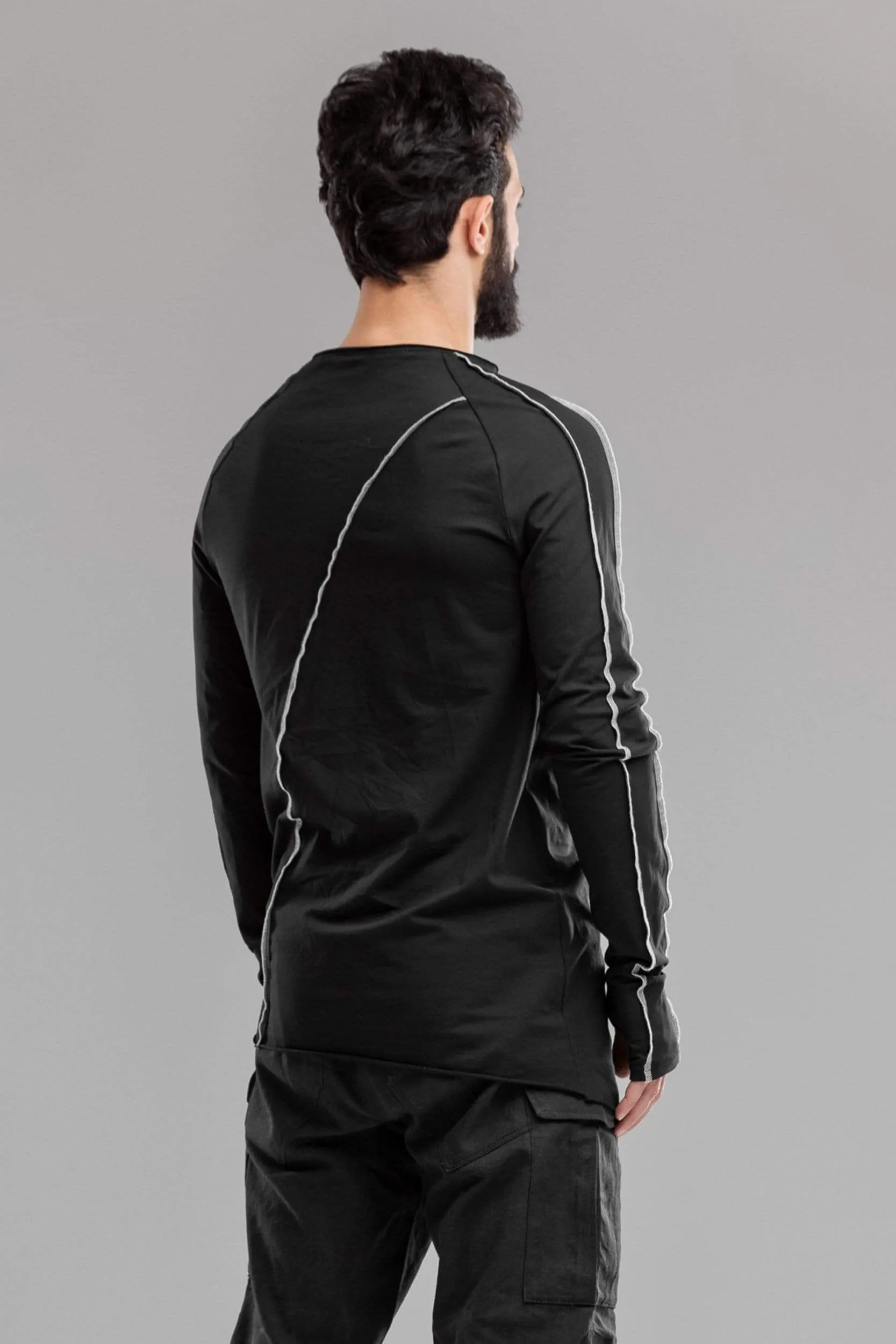 Asymmetric Long Sleeve T-shirt sold by MDNT:45 product image thumbnail 4