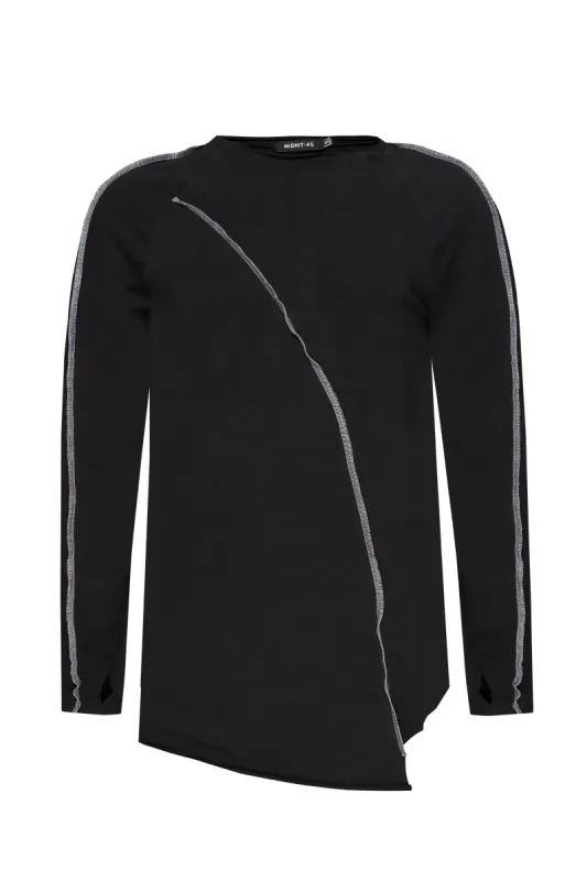 Asymmetric Long Sleeve T-shirt sold by MDNT:45