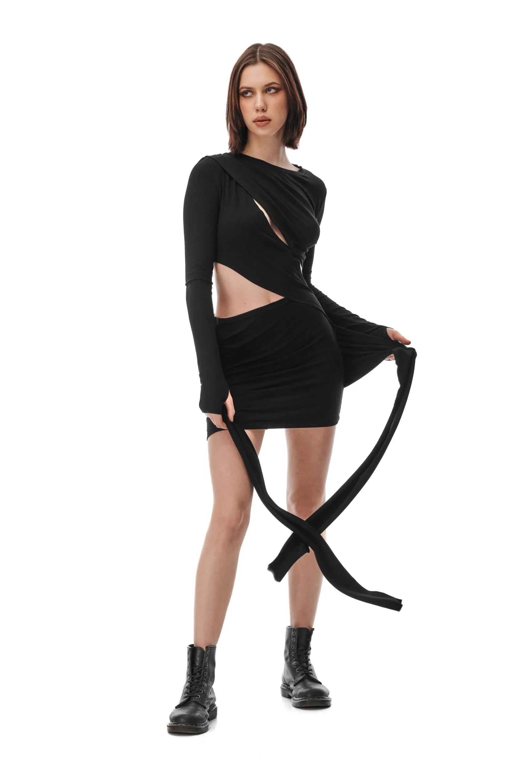 Obsidian Cut-out Dress sold by MDNT:45