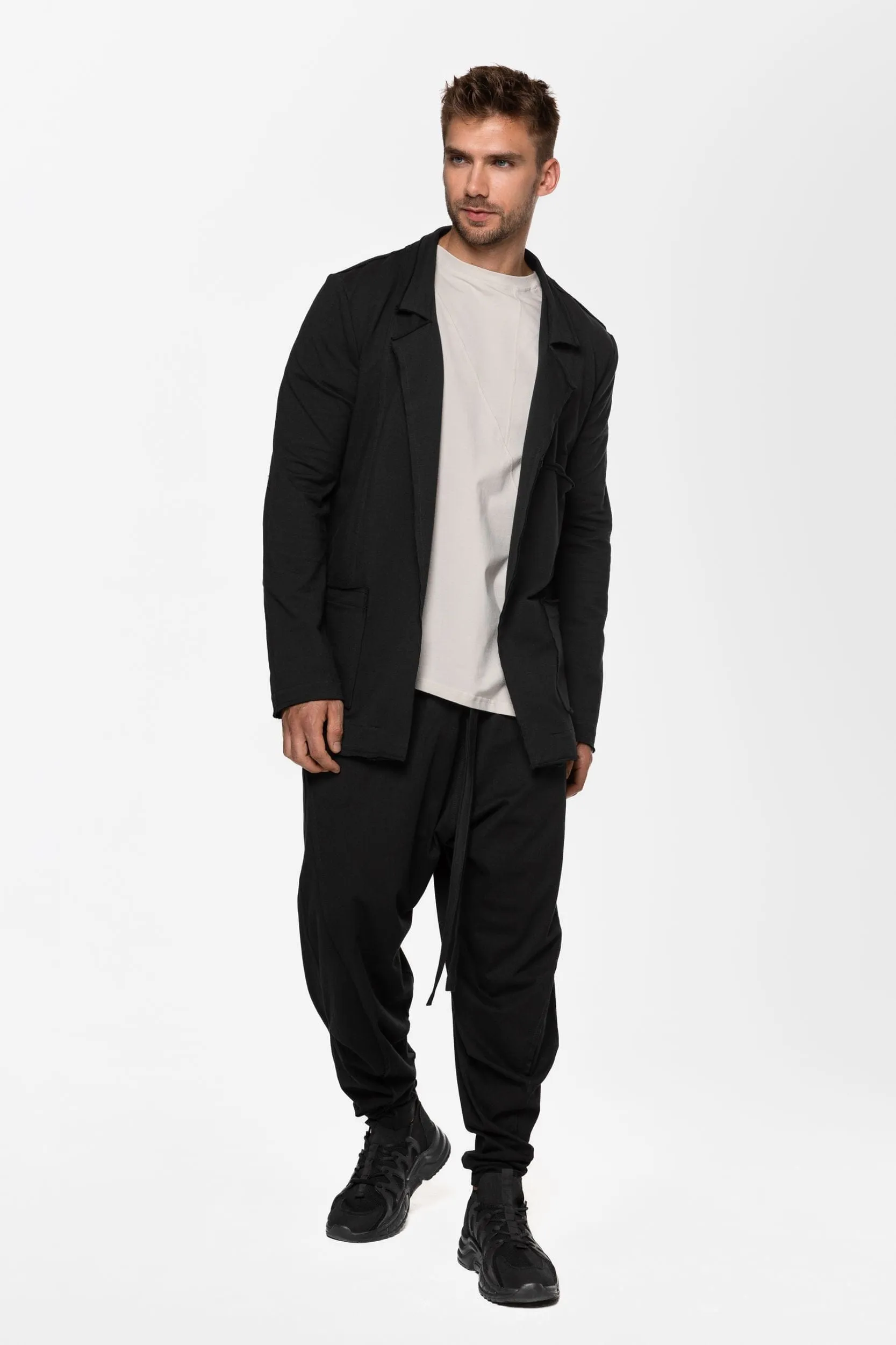 Black Cotton Blazer sold by MDNT:45 product image thumbnail 5