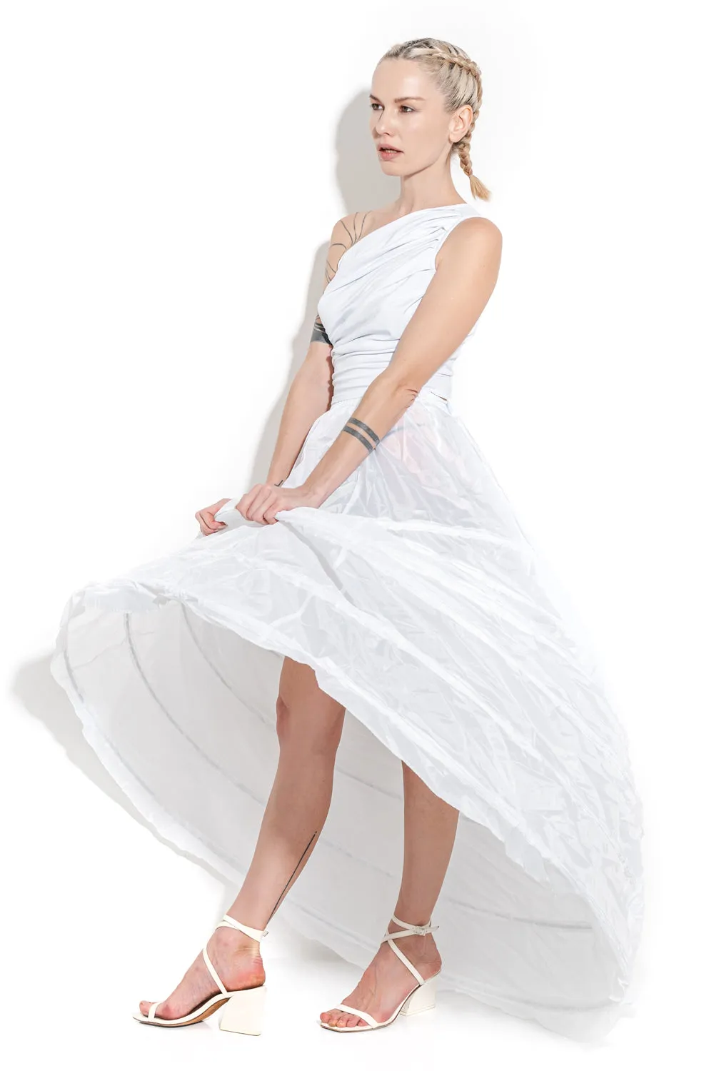 Draped one-shoulder top sold by MDNT:45 product image thumbnail 4