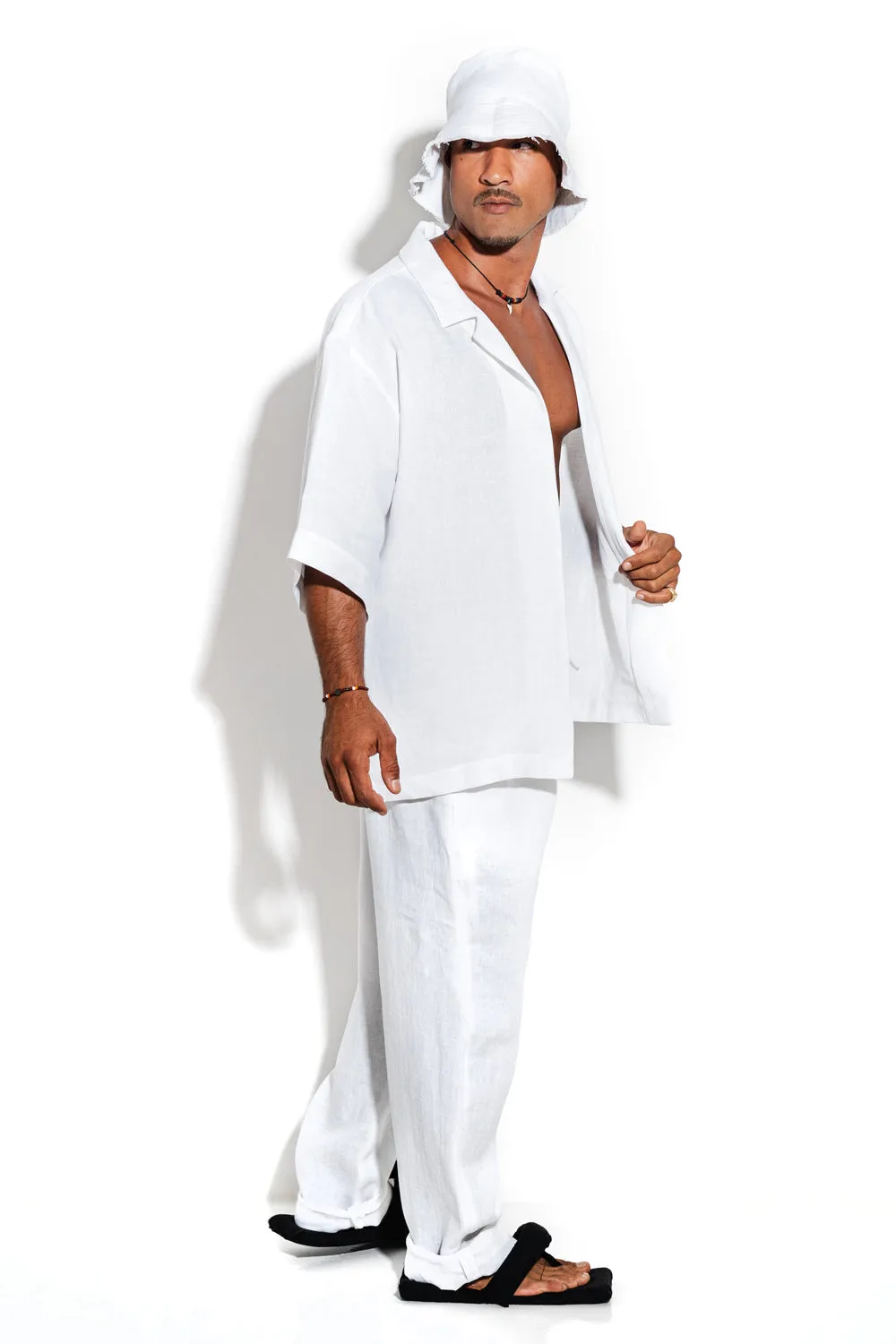 Short-sleeved linen shirt sold by MDNT:45 product image thumbnail 5