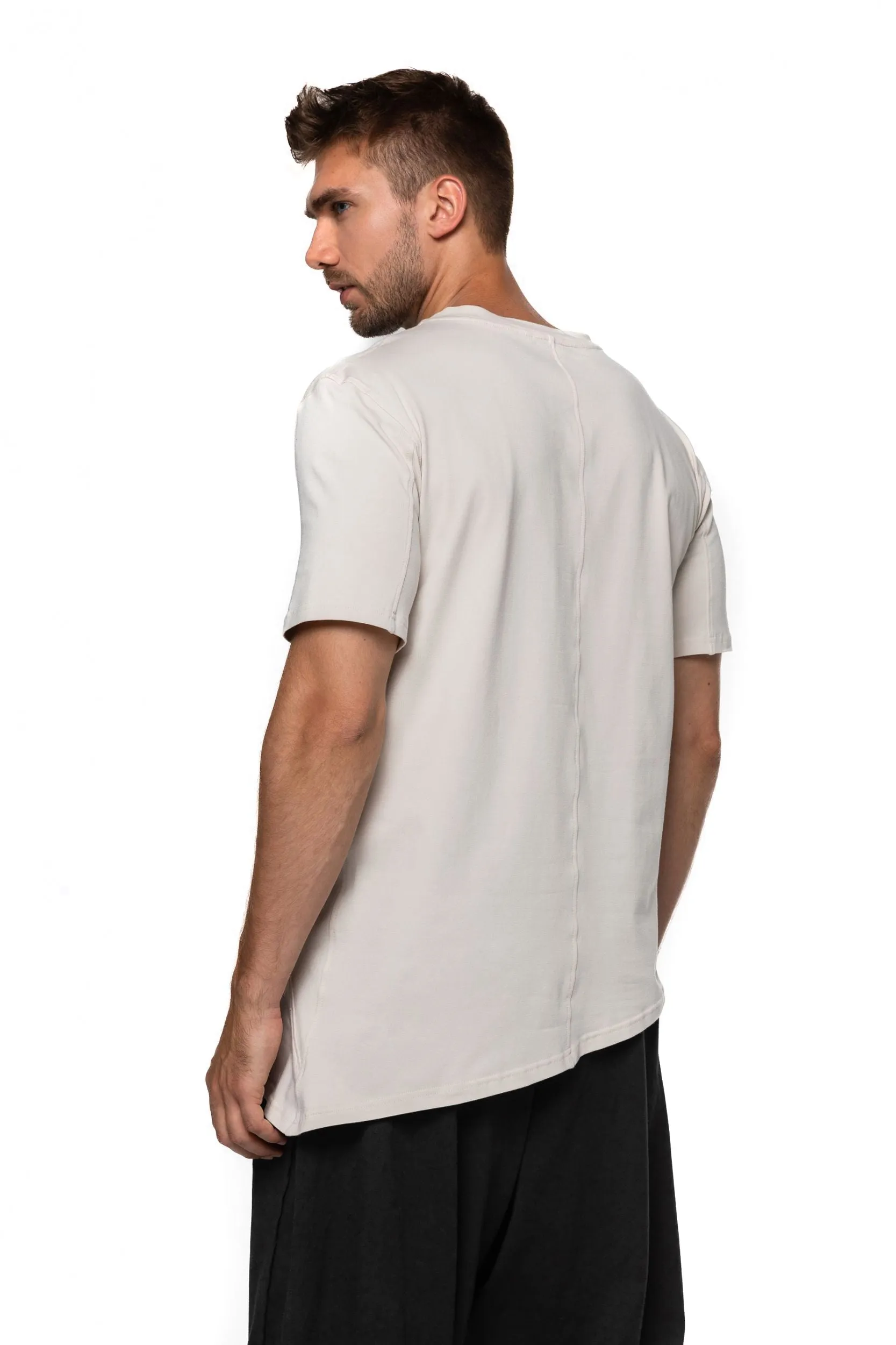 Lightweight asymmetric T-shirt sold by MDNT:45 product image thumbnail 2