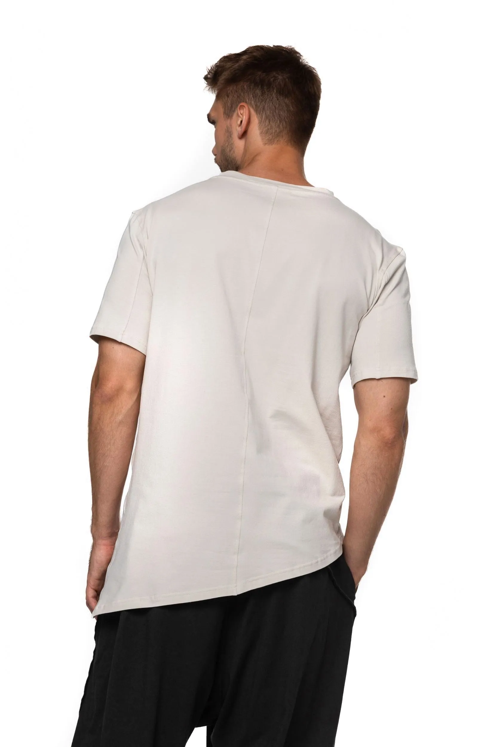 Lightweight asymmetric T-shirt sold by MDNT:45 product image thumbnail 3