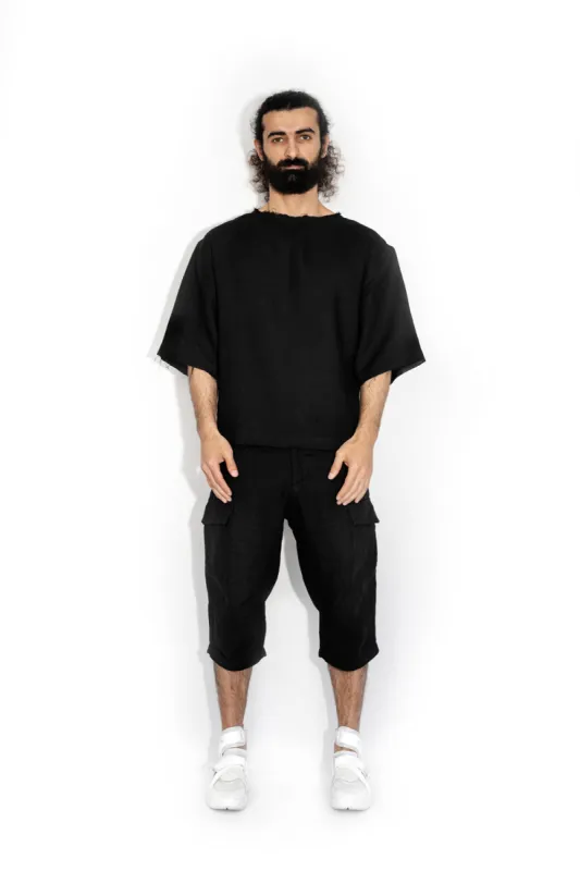 Super relaxed linen T-shirt sold by MDNT:45