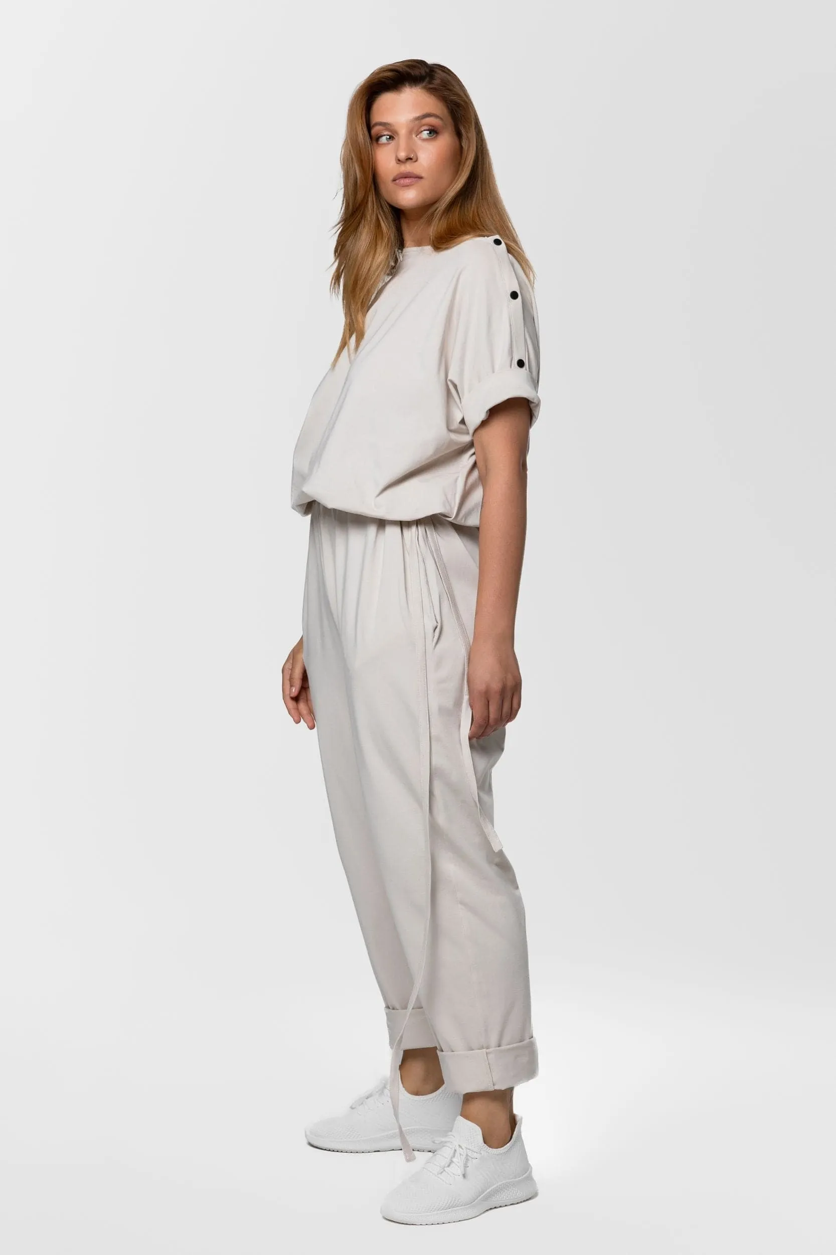 Drawstring-waist jumpsuit sold by MDNT:45 product image thumbnail 2