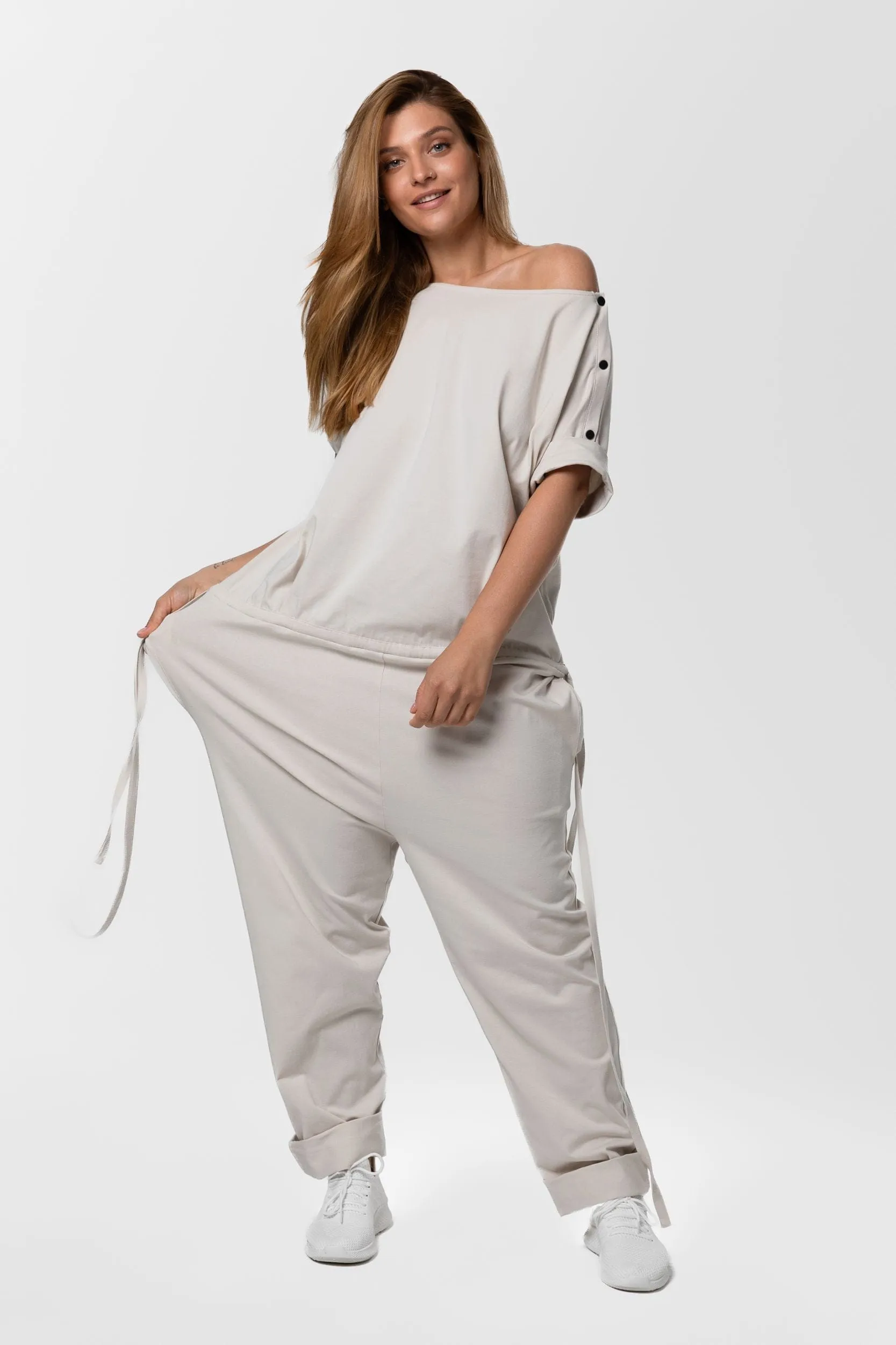 Drawstring-waist jumpsuit sold by MDNT:45 product image thumbnail 5