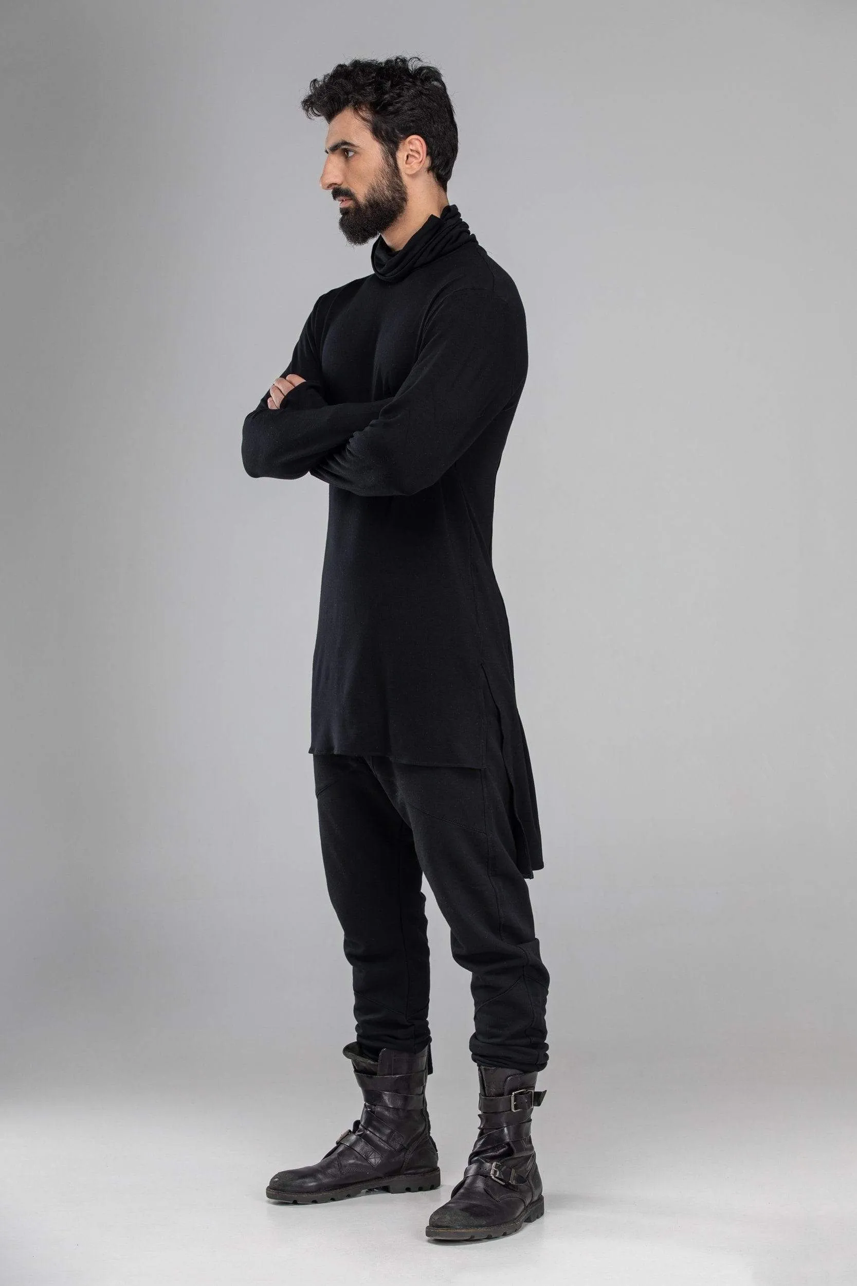Black turtleneck sweater sold by MDNT:45 product image thumbnail 5