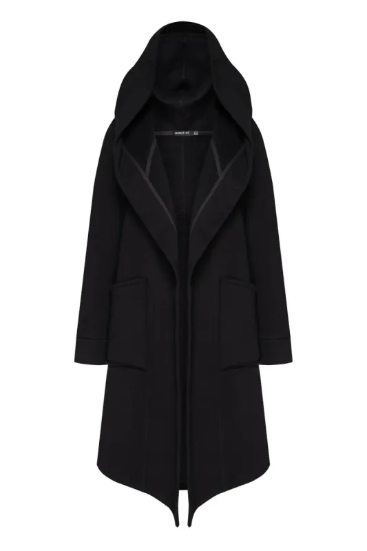 Black Hooded Coat sold by MDNT:45
