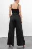 High-Waist Wide-Leg Black Trousers sold by MDNT:45
