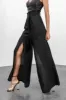 High-Waist Wide-Leg Black Trousers sold by MDNT:45