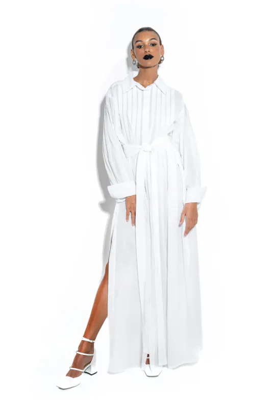 Belted long shirt dress sold by MDNT:45