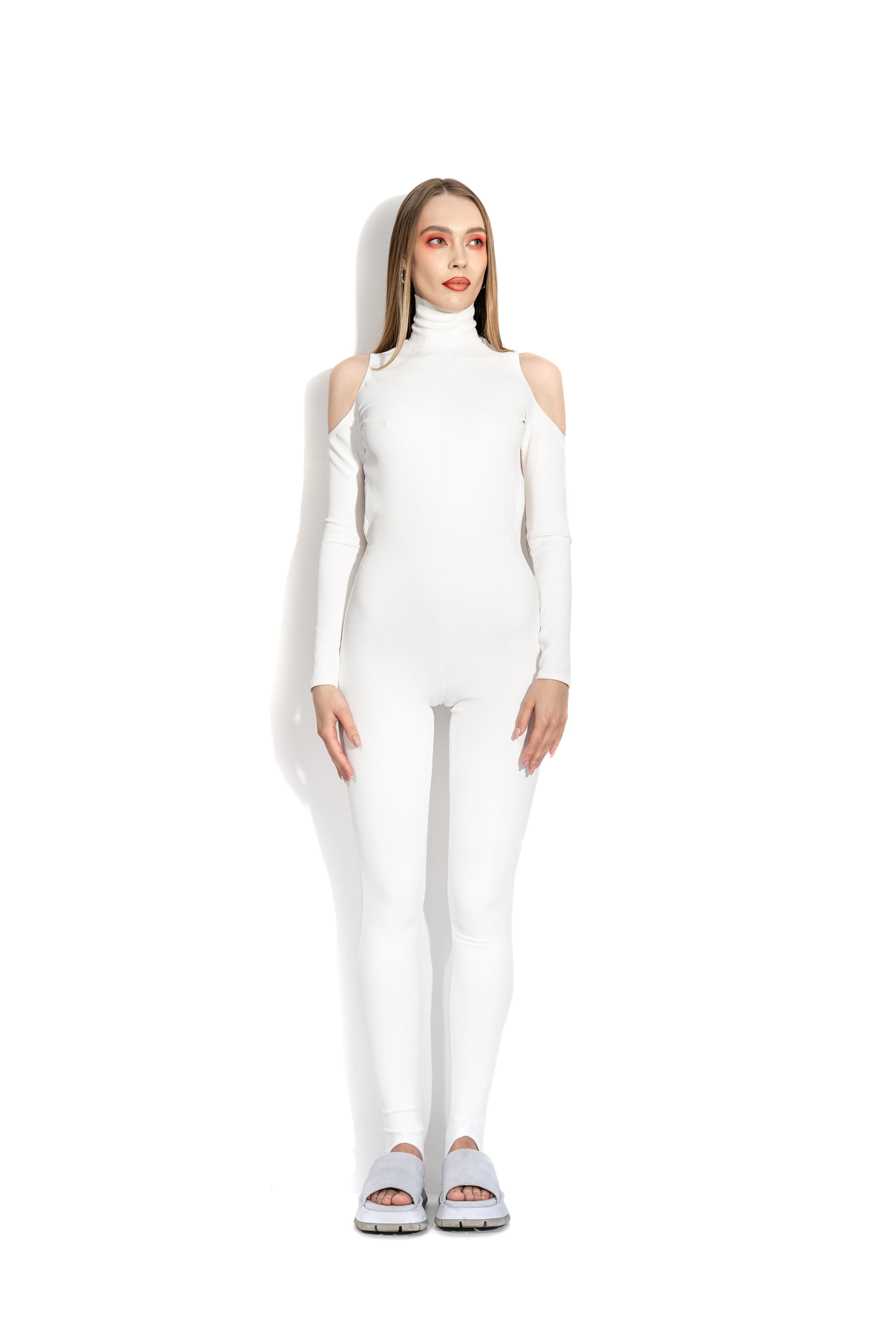 White grand open-back bodysuit sold by MDNT:45 product image thumbnail 2