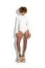 White boom-back bodysuit sold by MDNT:45