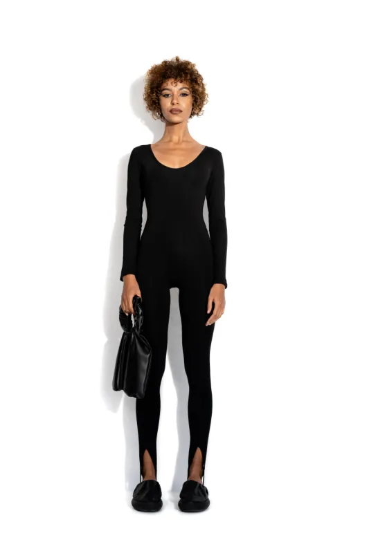 Long stirrup bodysuit sold by MDNT:45