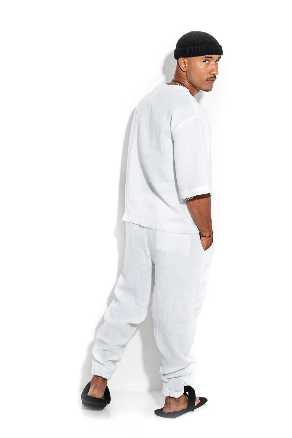Linen joggers sold by MDNT:45 product image thumbnail 3