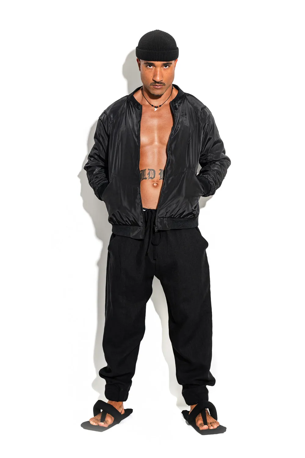 Linen joggers sold by MDNT:45