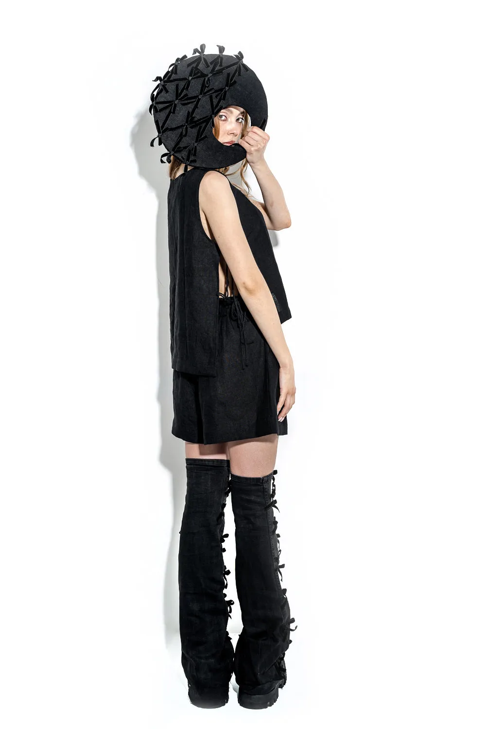 Linen boxy top sold by MDNT:45 product image thumbnail 4