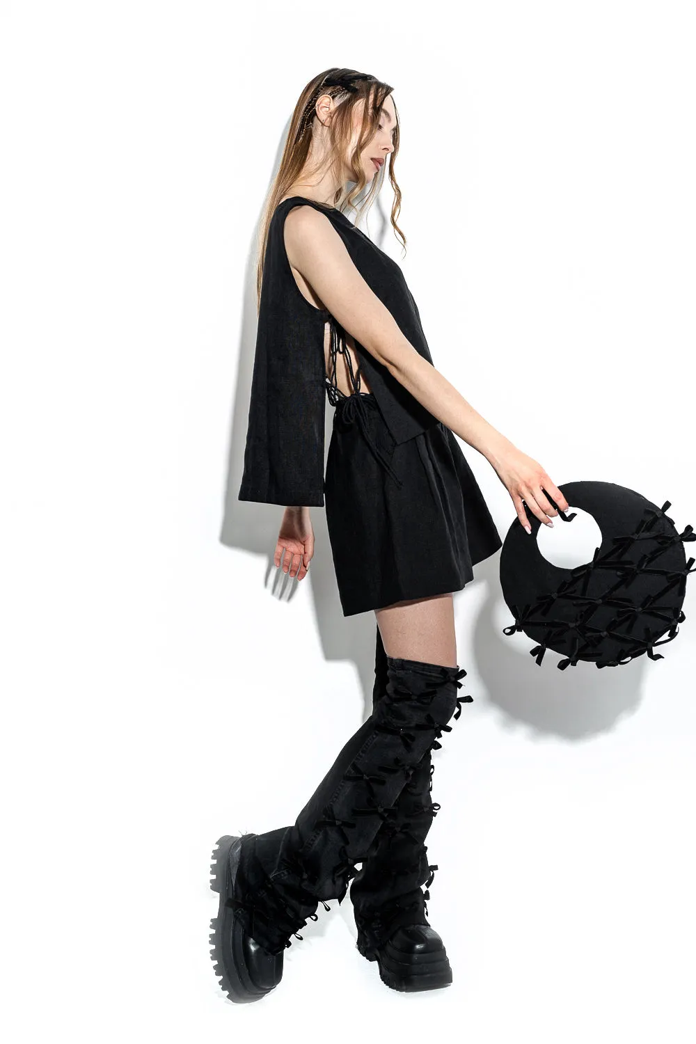 Linen boxy top sold by MDNT:45 product image thumbnail 5